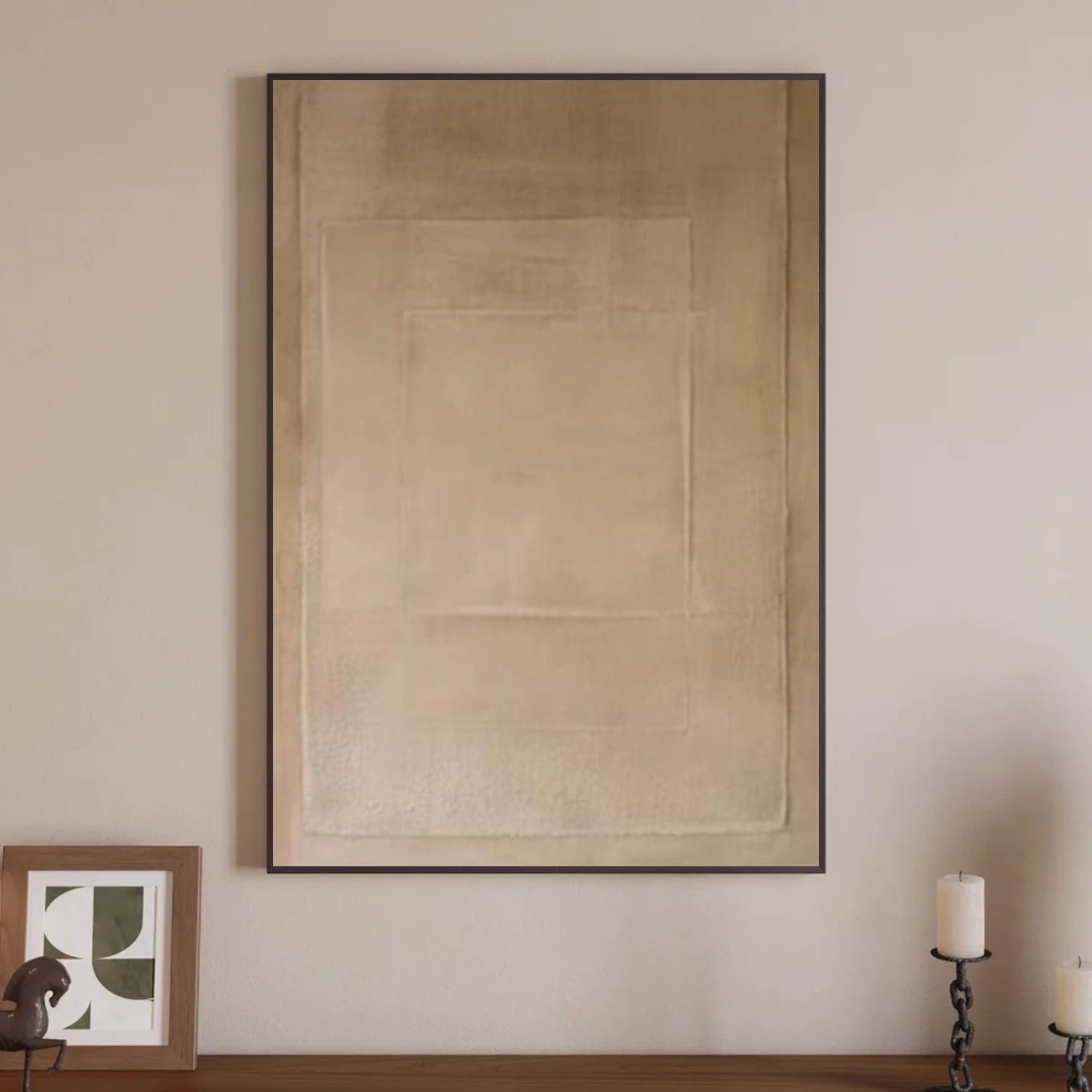 Beige and Brown Wabi Sabi Canvas Art #WS112