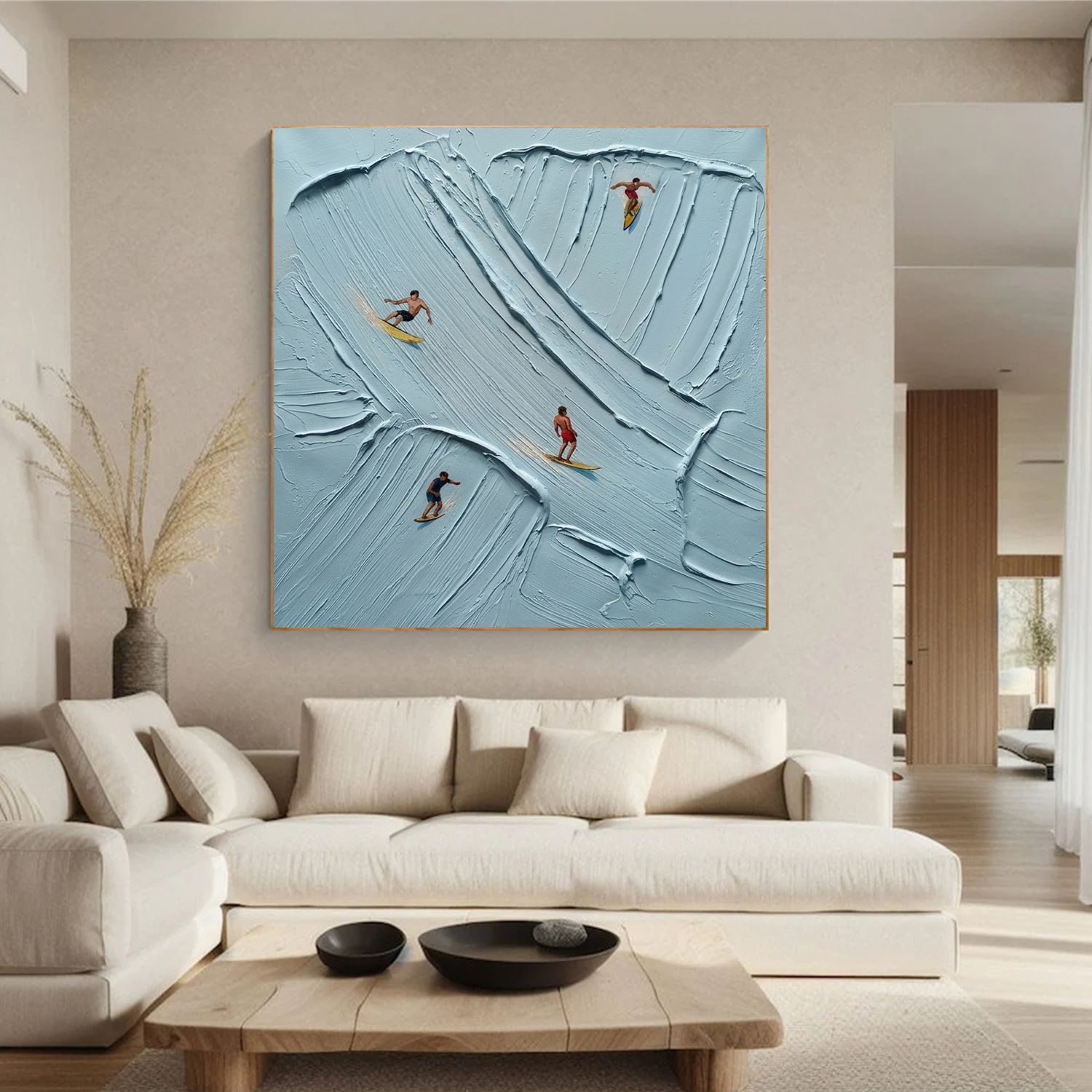 Surfing Sport Textured Wall Art #MS105