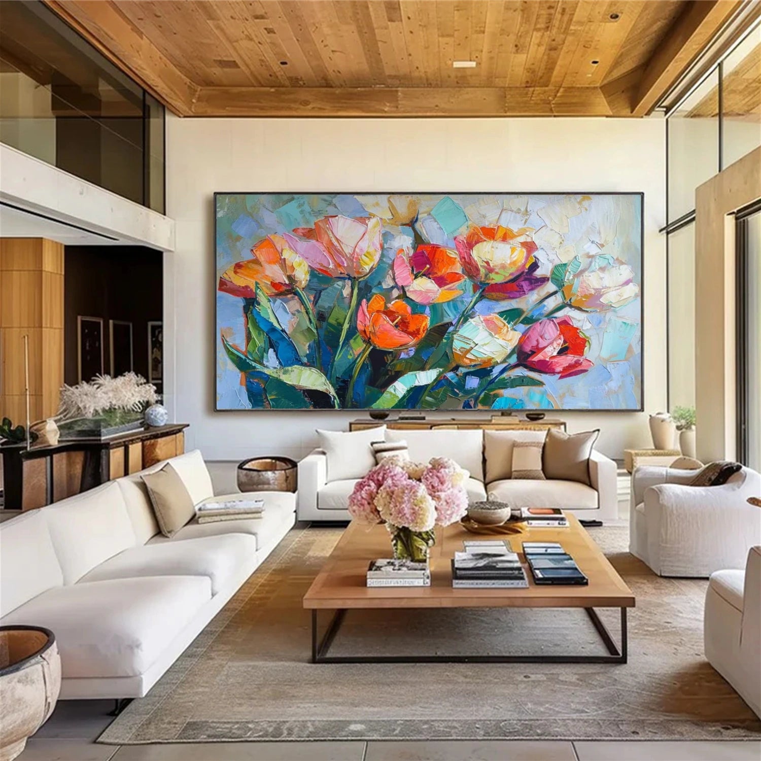 Colorful Flower Abstract Wall Art #FP142