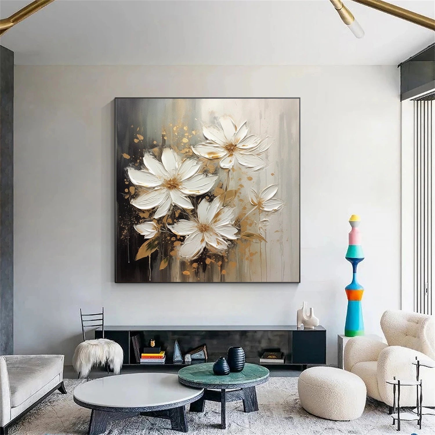 Flower Textured Painting Canvas #FP094