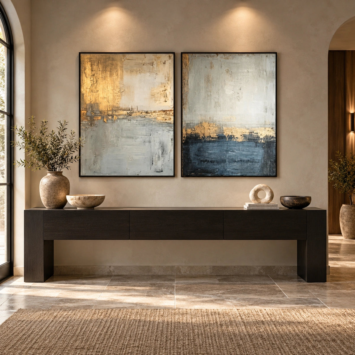 Abstract Canvas Wall Art Set of 2 #AP401