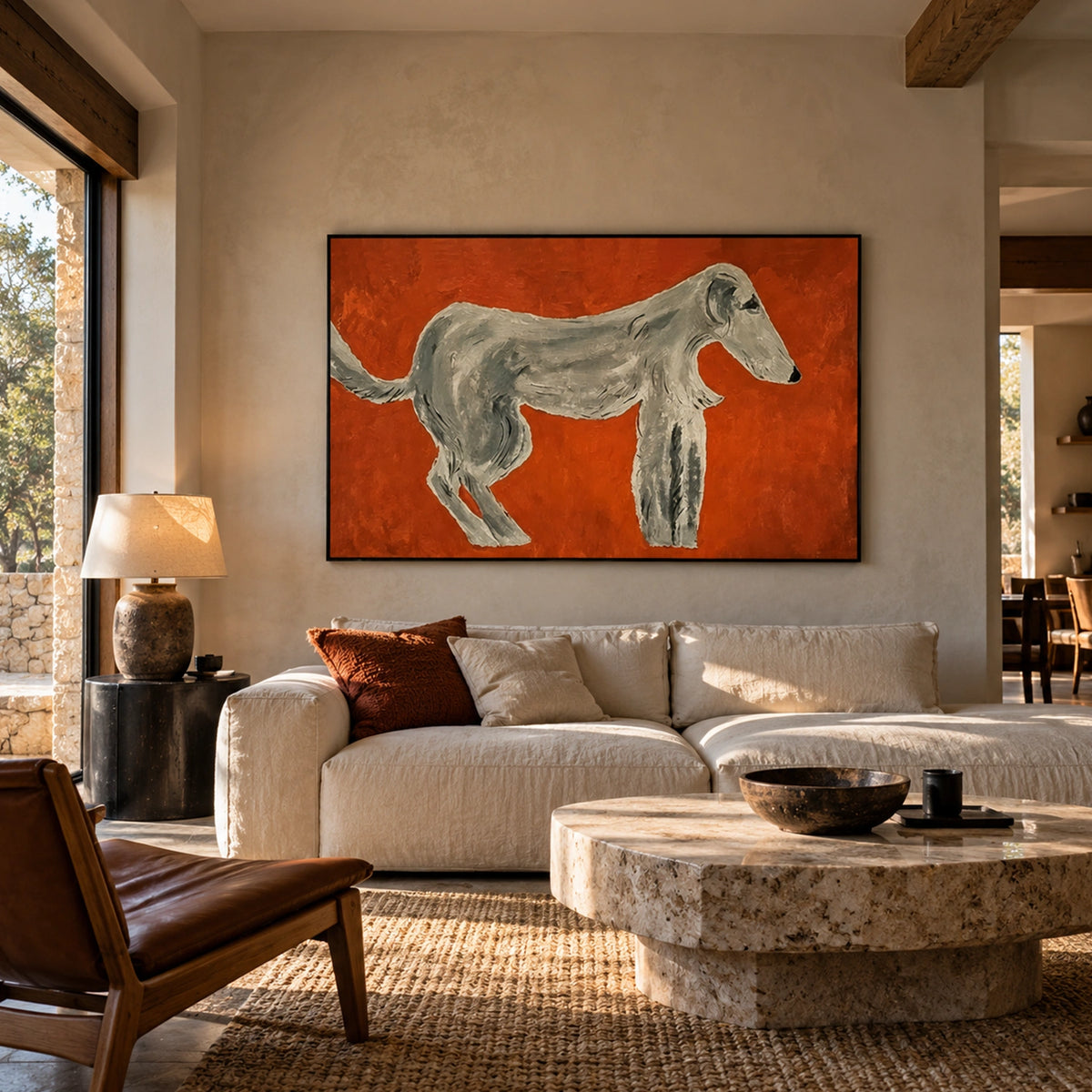 Abstract Animal Dog Wall Art #AC155