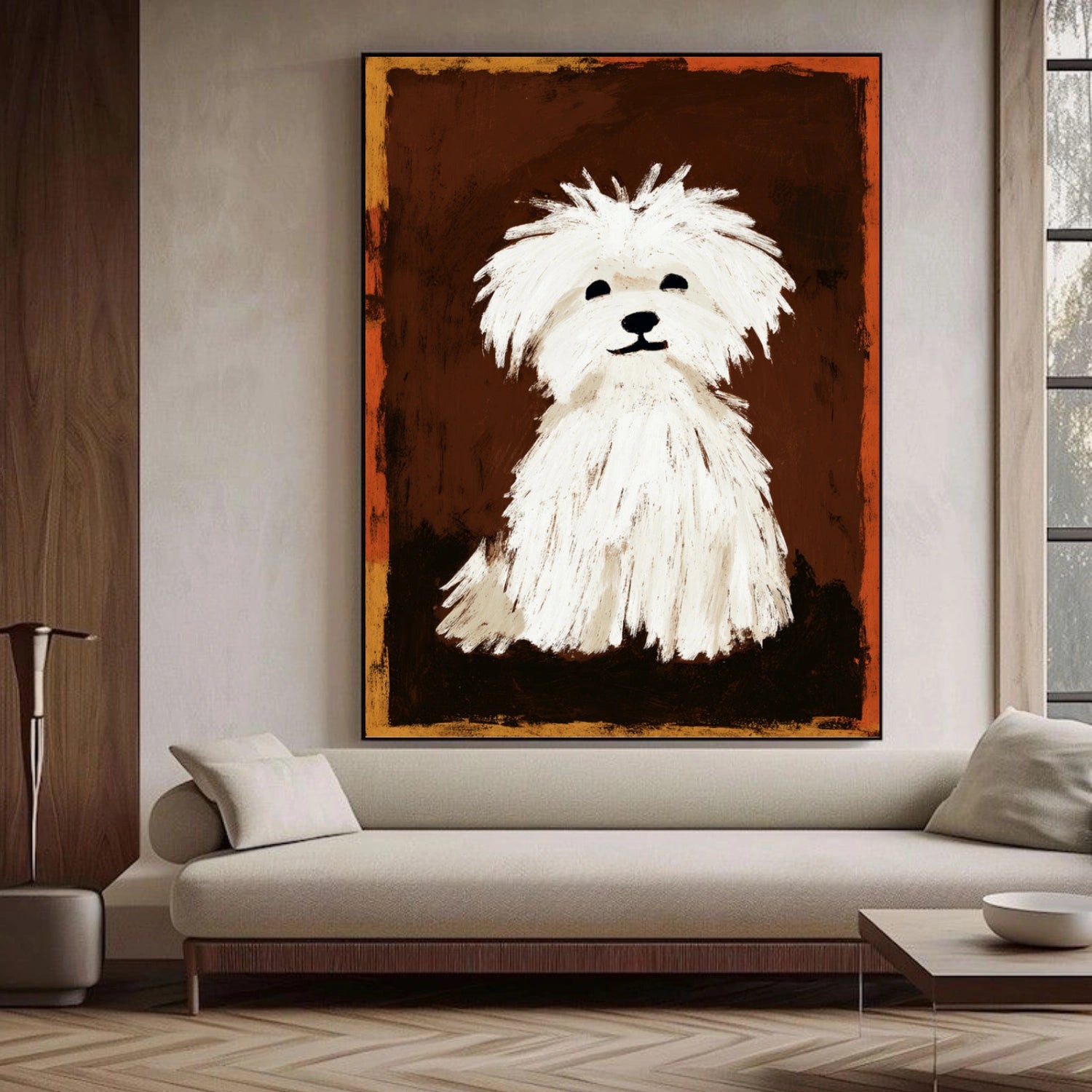 Abstract Animal Dog Wall Art #AC093