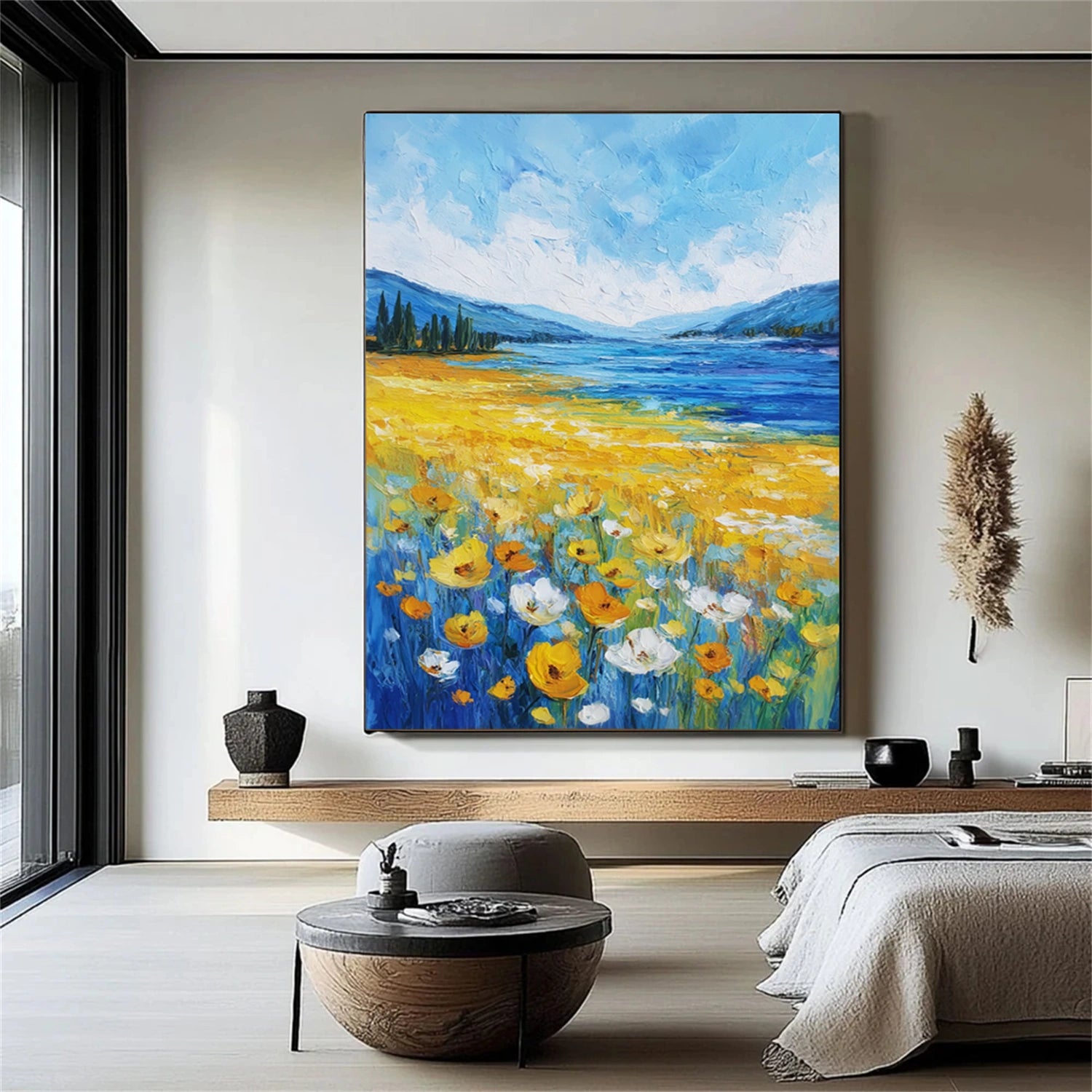 Flower Abstract Textured Wall Art #FP193