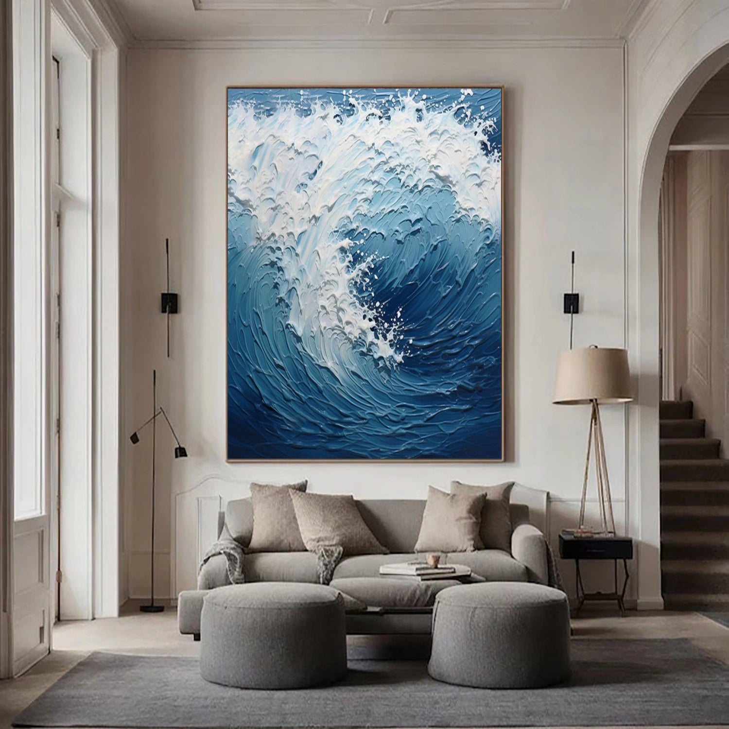 Ocean Textured Painting Canvas #OP019