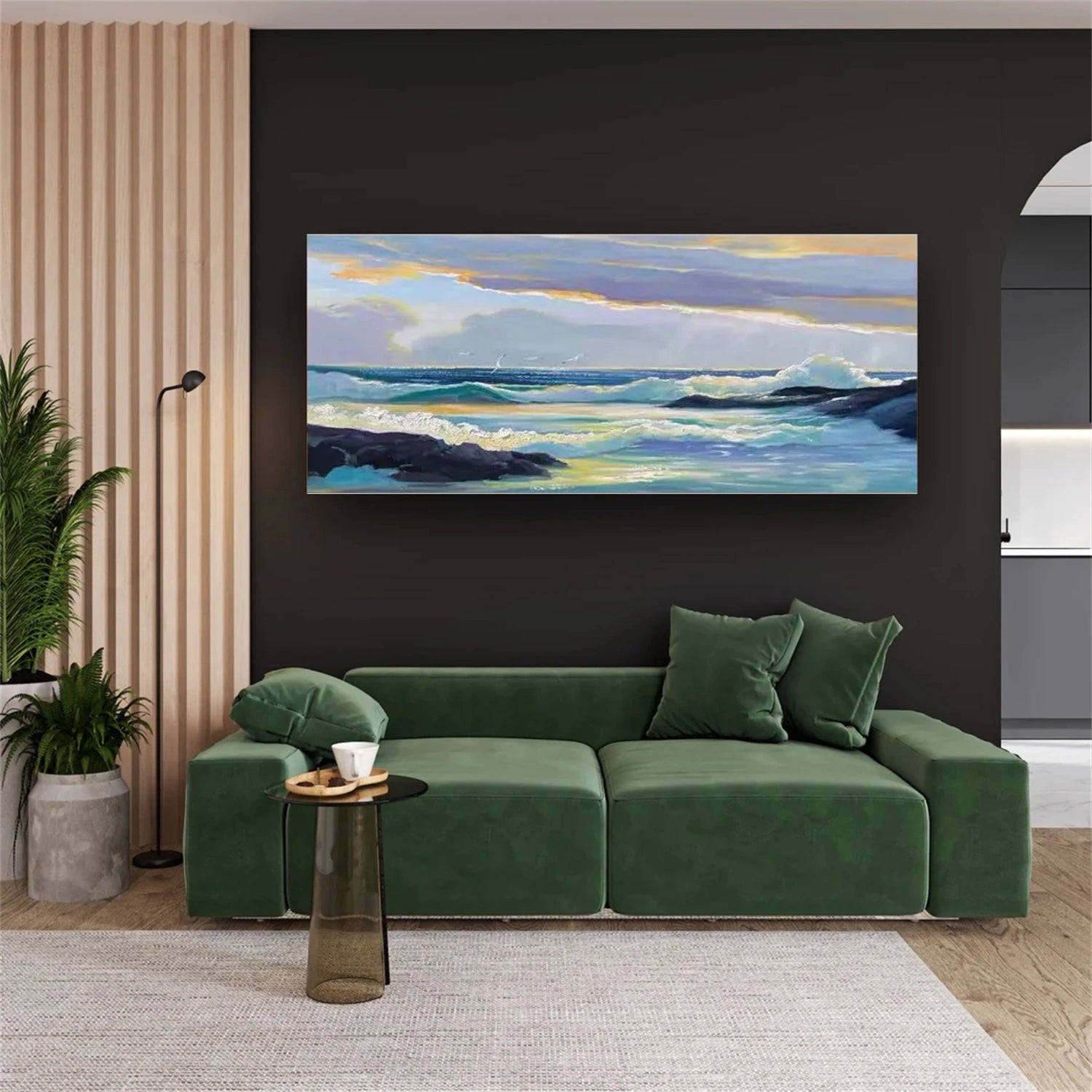 Ocean And Sky Abstract Wall Art #OS063