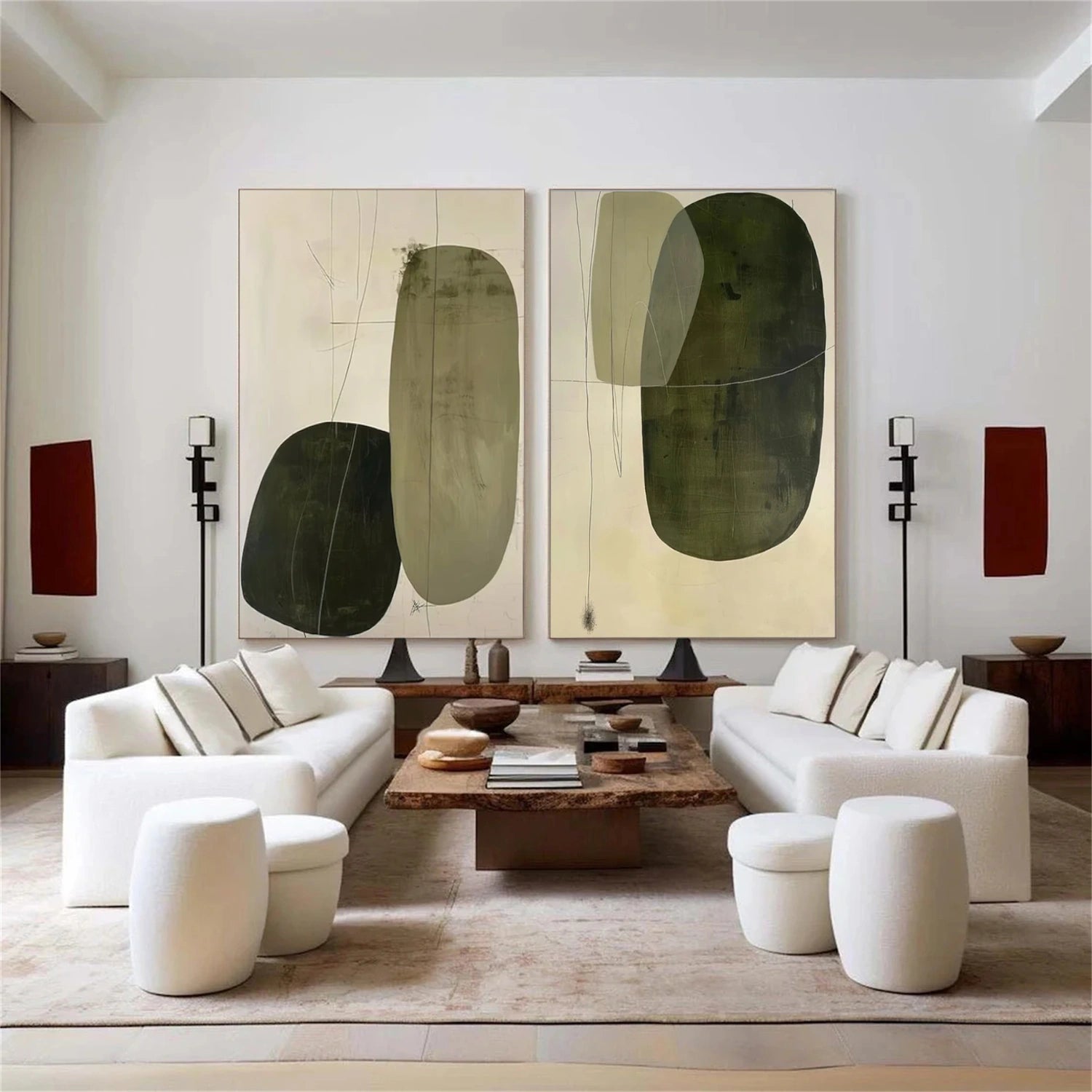 Abstract Painting Canvas Set of 2 #AP180