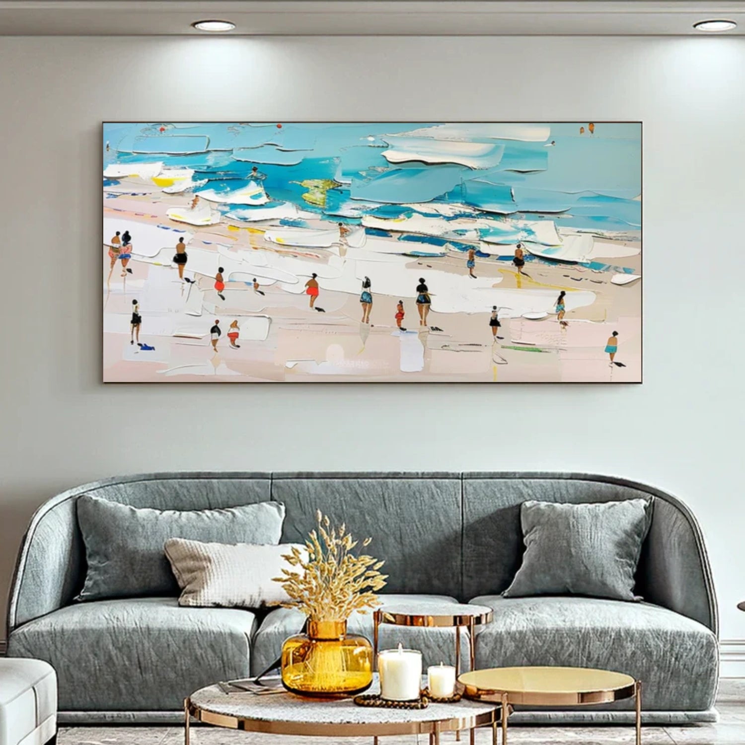 Ocean Abstract Textured Wall Art #OP042