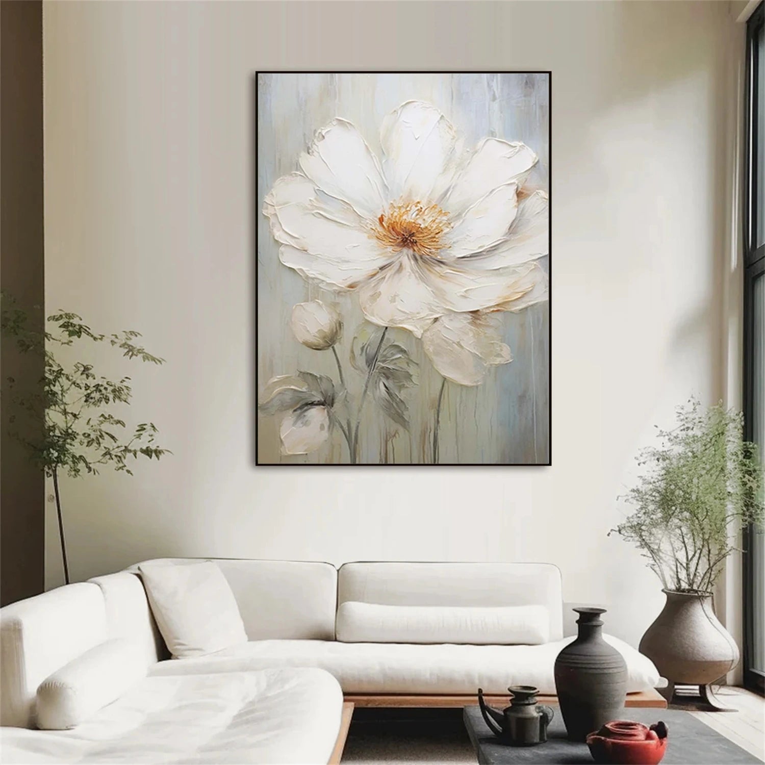 Flower Abstract Textured Wall Art #FP114