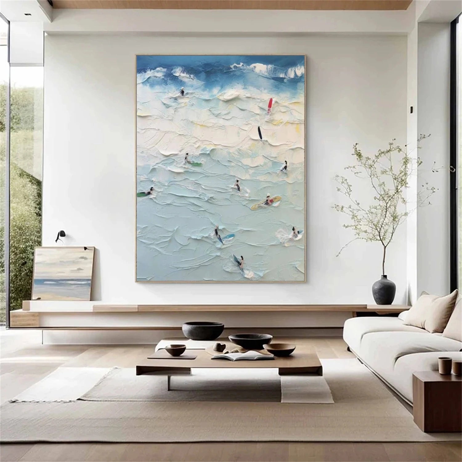 Surfing Sport Textured Wall Art #MS014