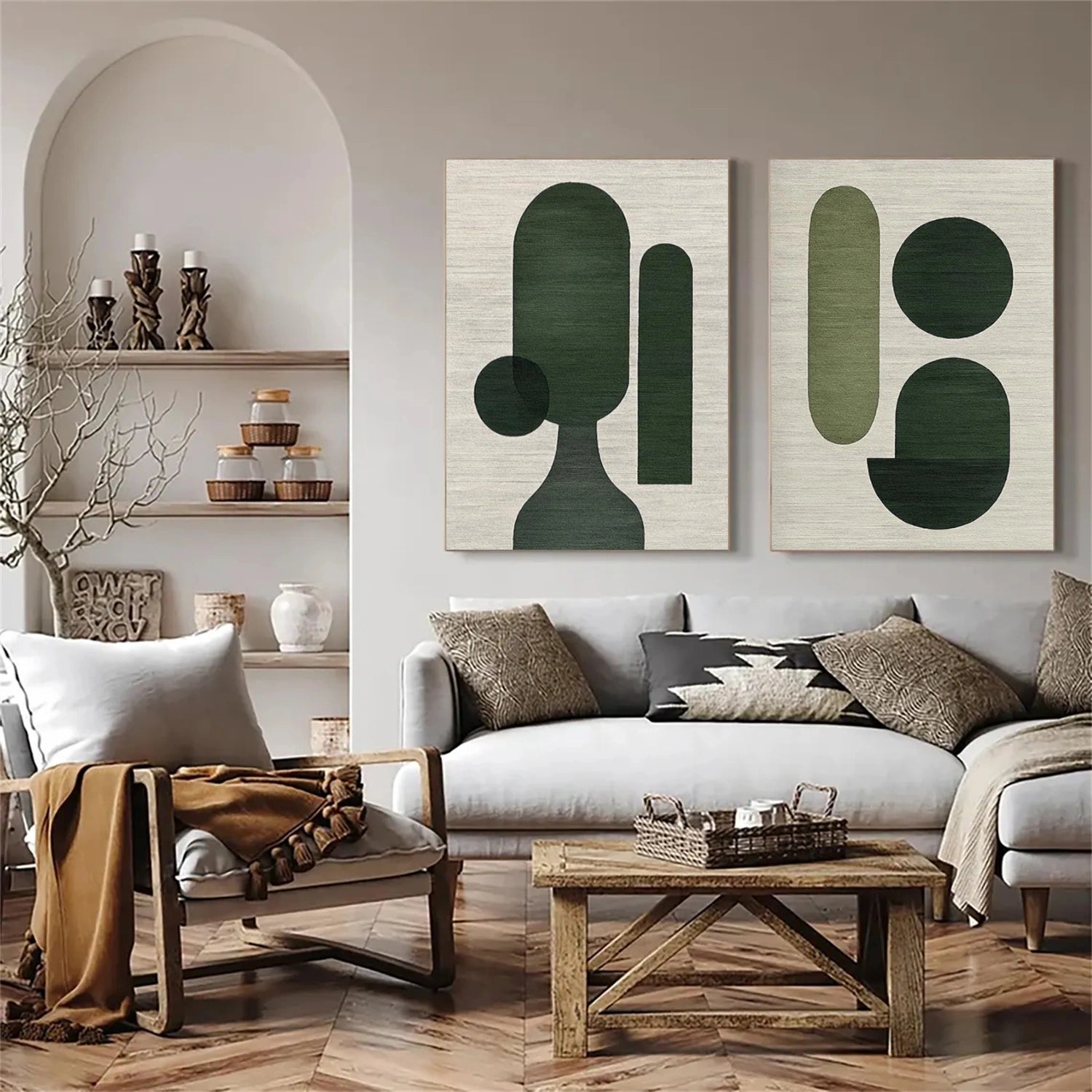Wabi Sabi Canvas Art Set of 2 #WS114