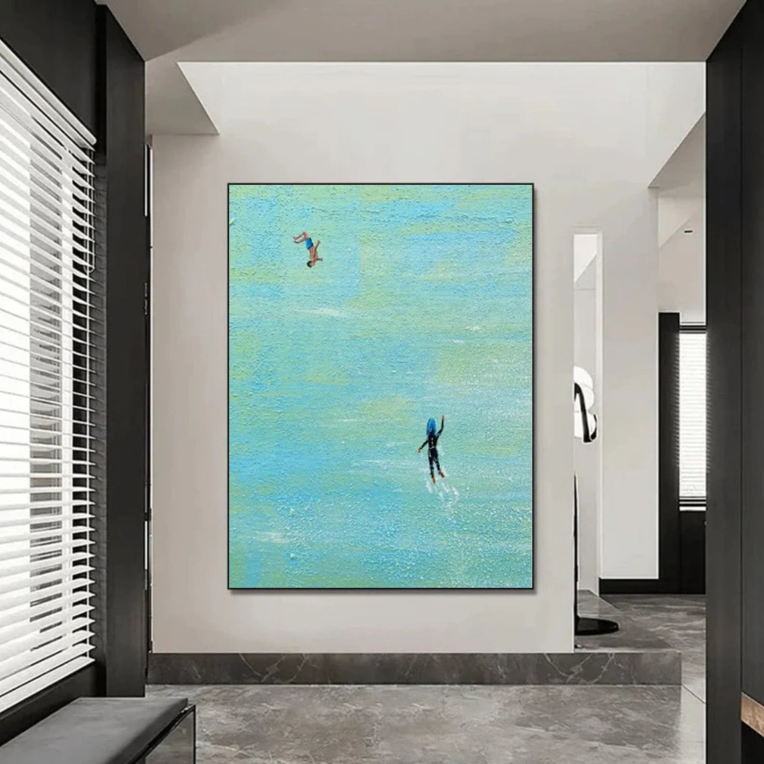 Swimming Sport Textured Wall Art #MS093