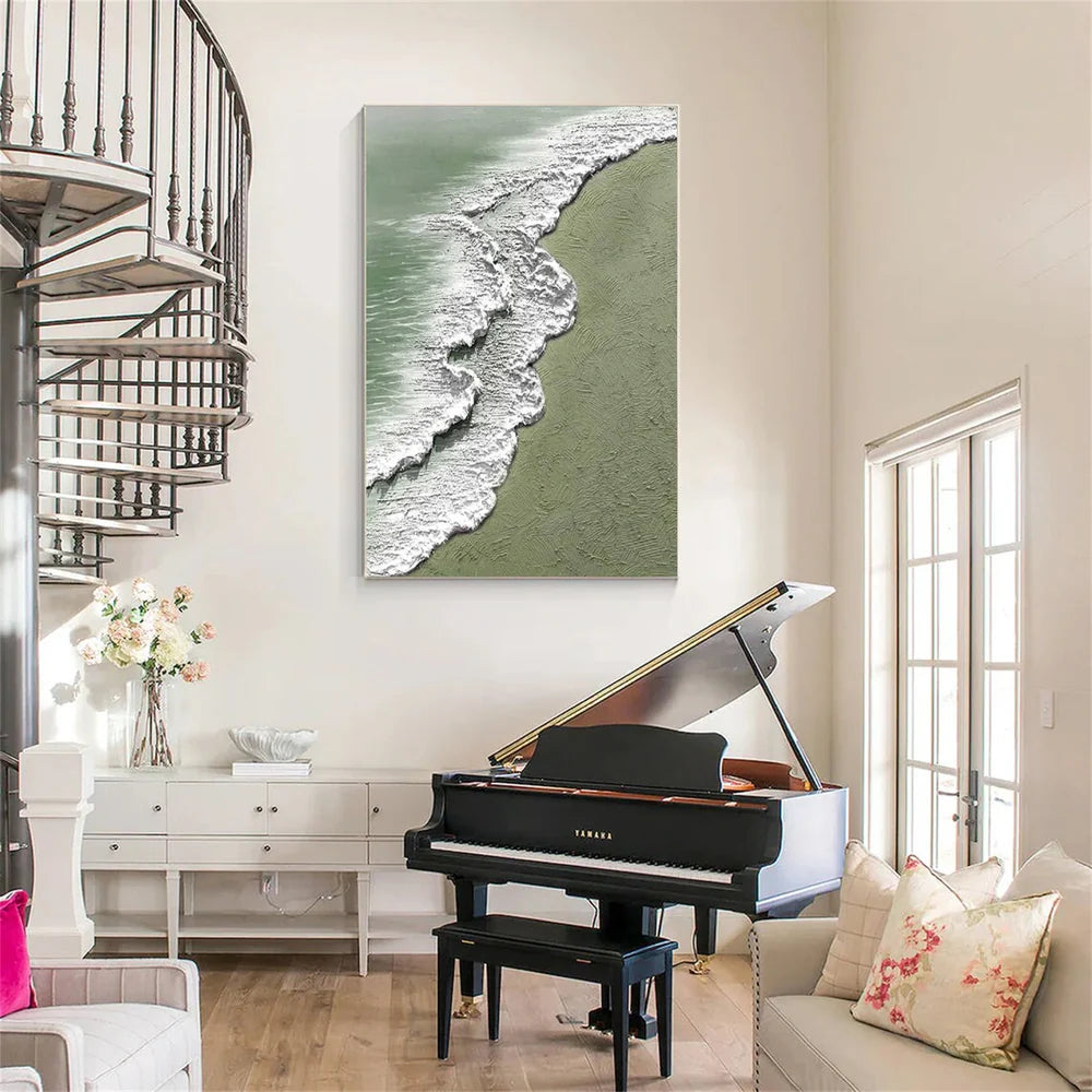 Ocean And Sky Textured Painting Canvas #OS042