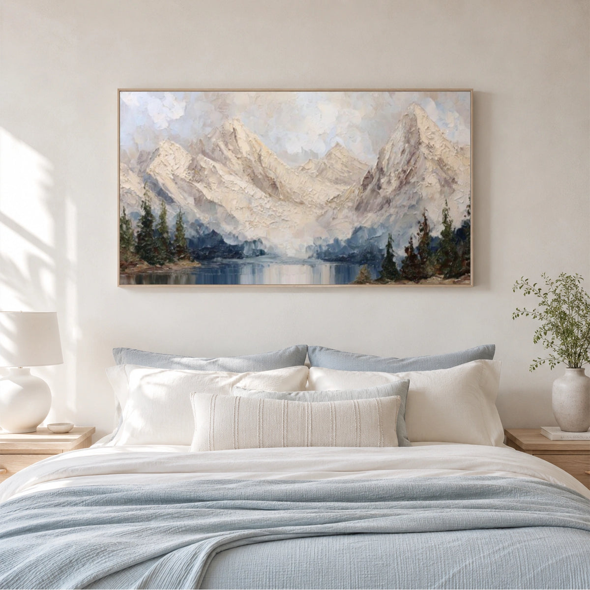 Abstract Mountain Textured Canvas Art #MO087