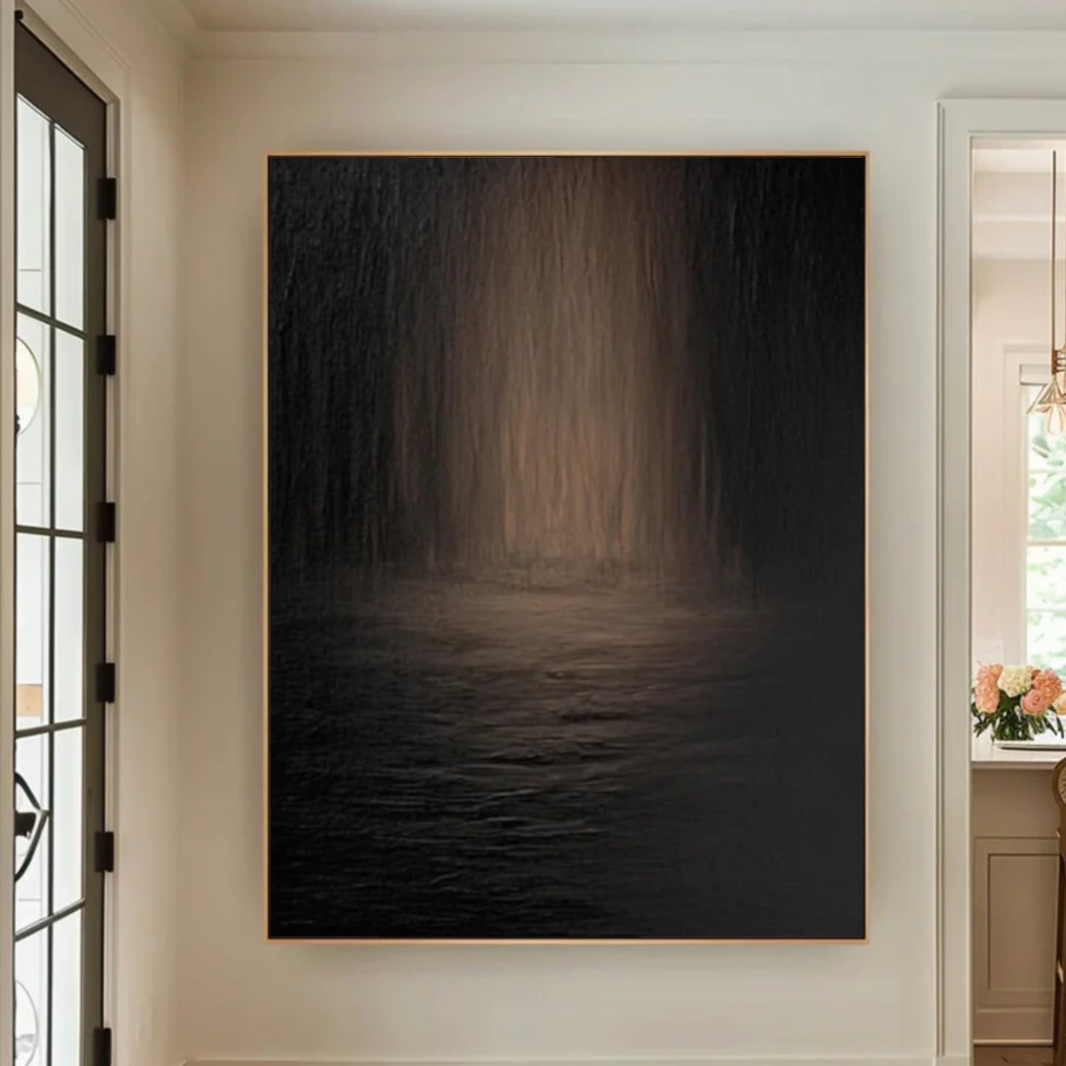 Black and Brown Minimalist Canvas Art #MT161
