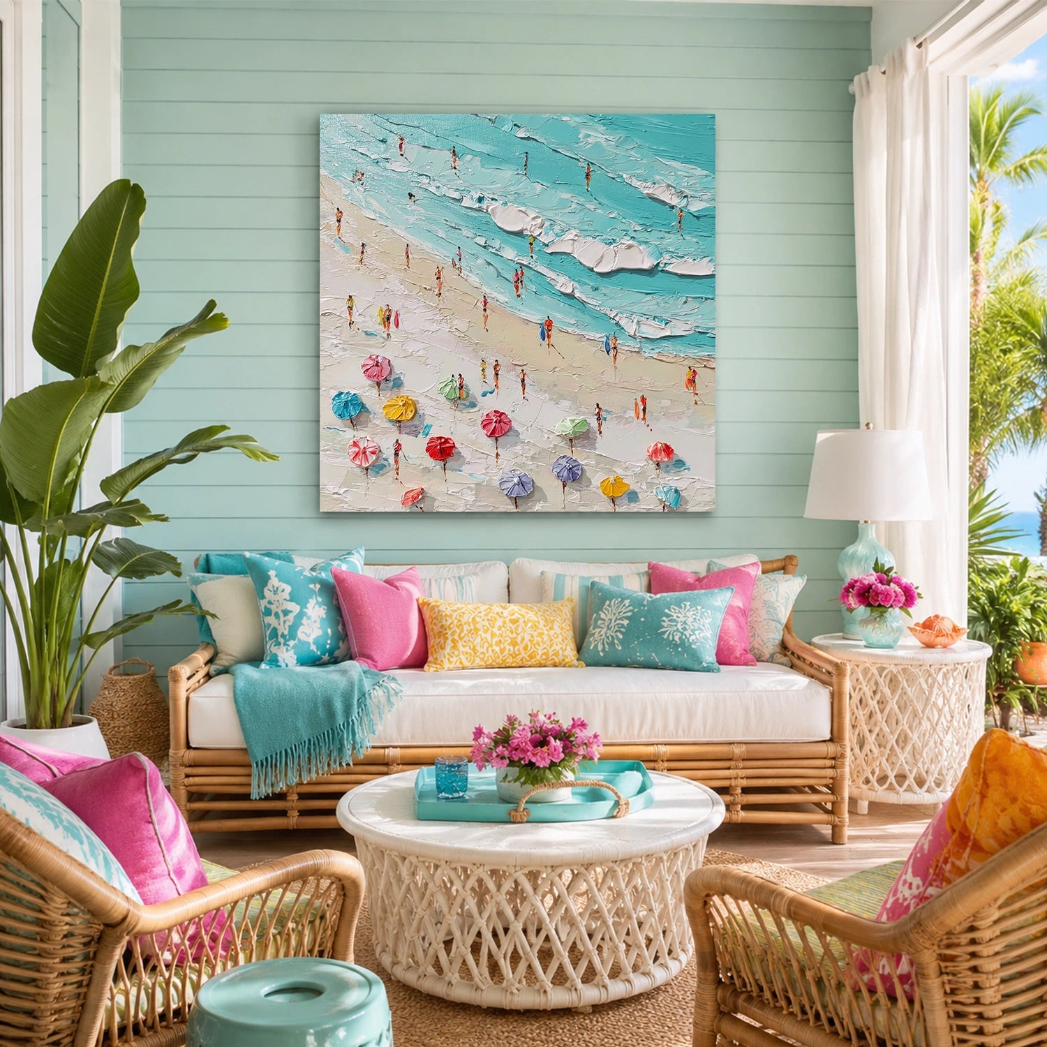Ocean Abstract Textured Wall Art #OP079