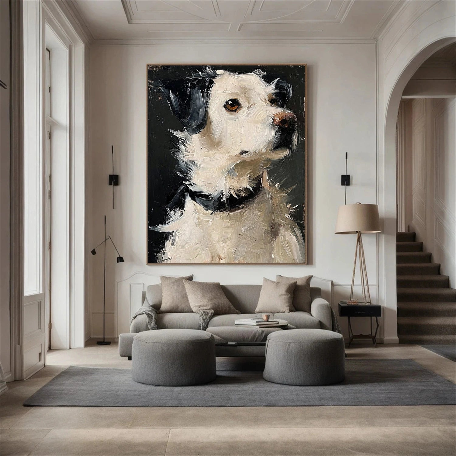 Abstract Animal Dog Wall Art #AC103