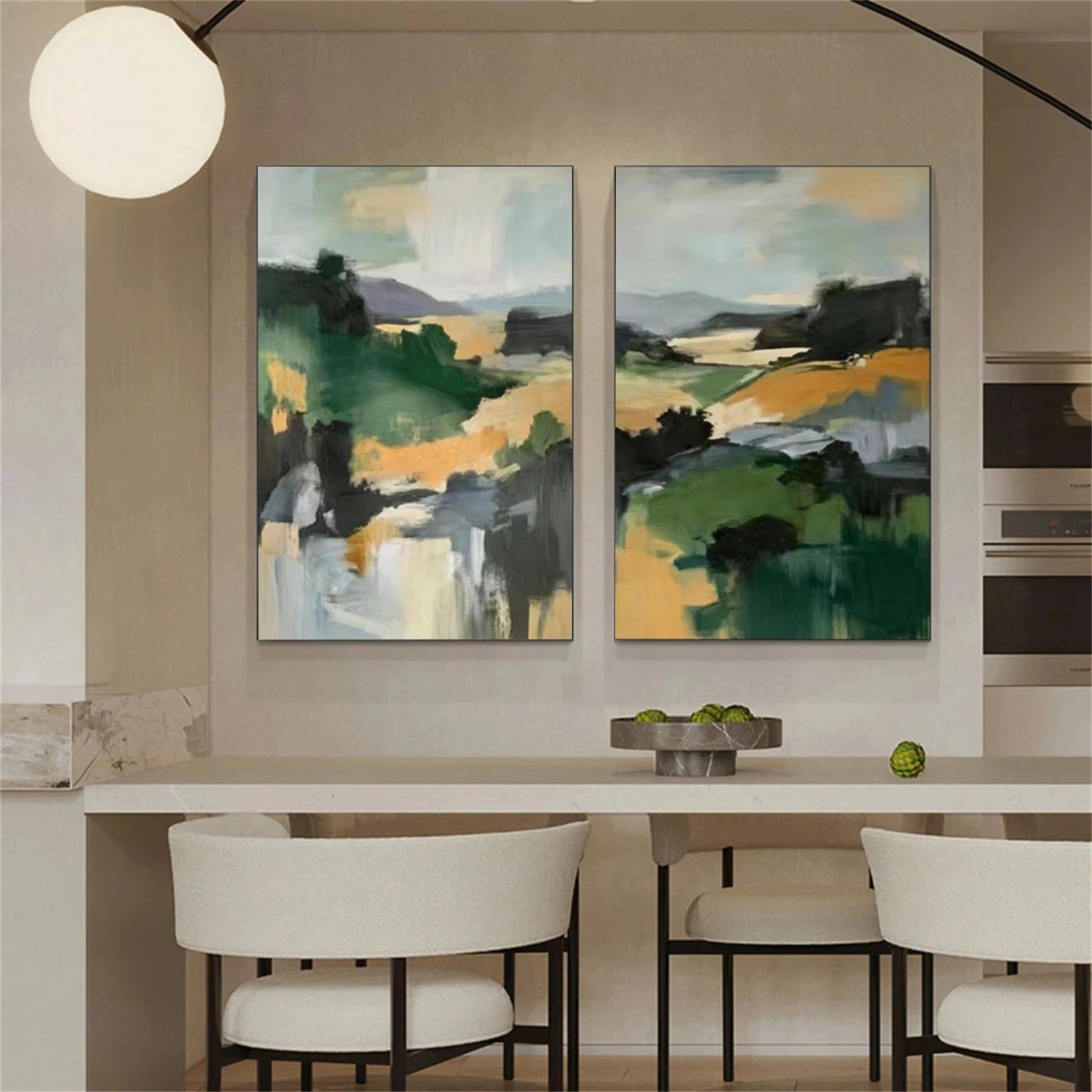 Abstract Canvas Wall Art Set of 2 #AP363