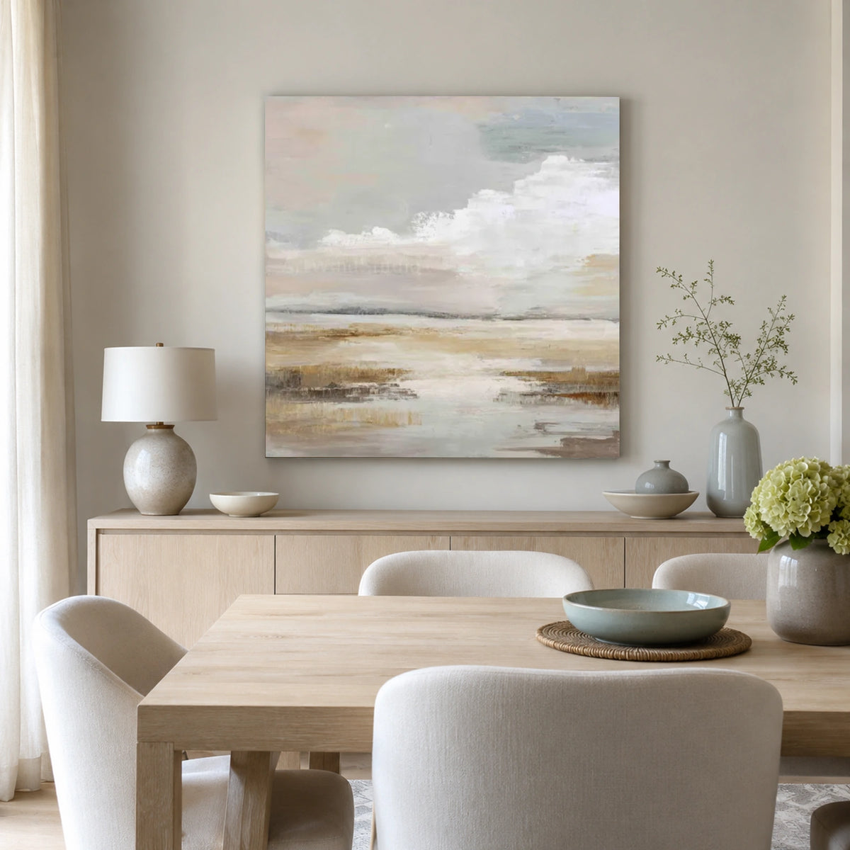 Ocean And Sky Abstract Wall Art #OS245