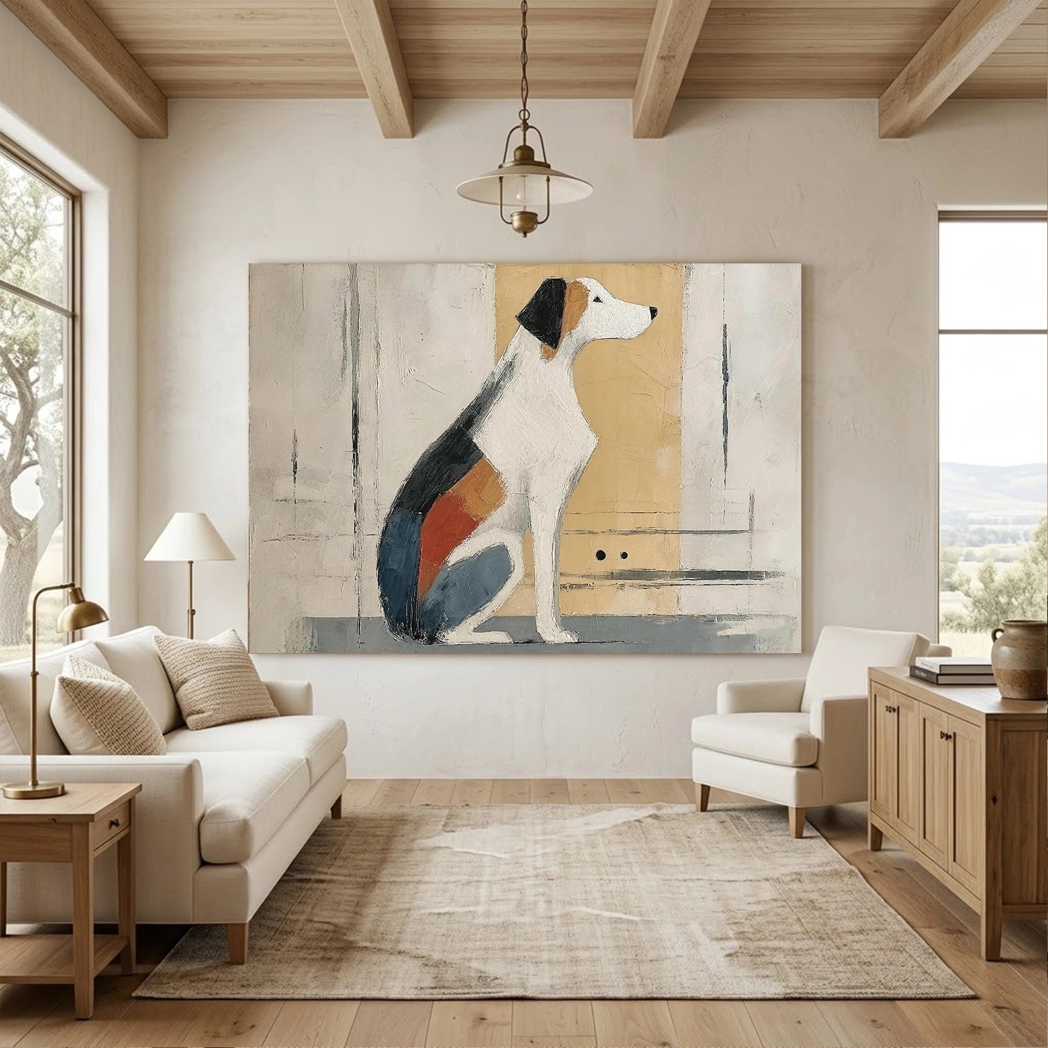 Abstract Animal Dog Wall Art #AC138