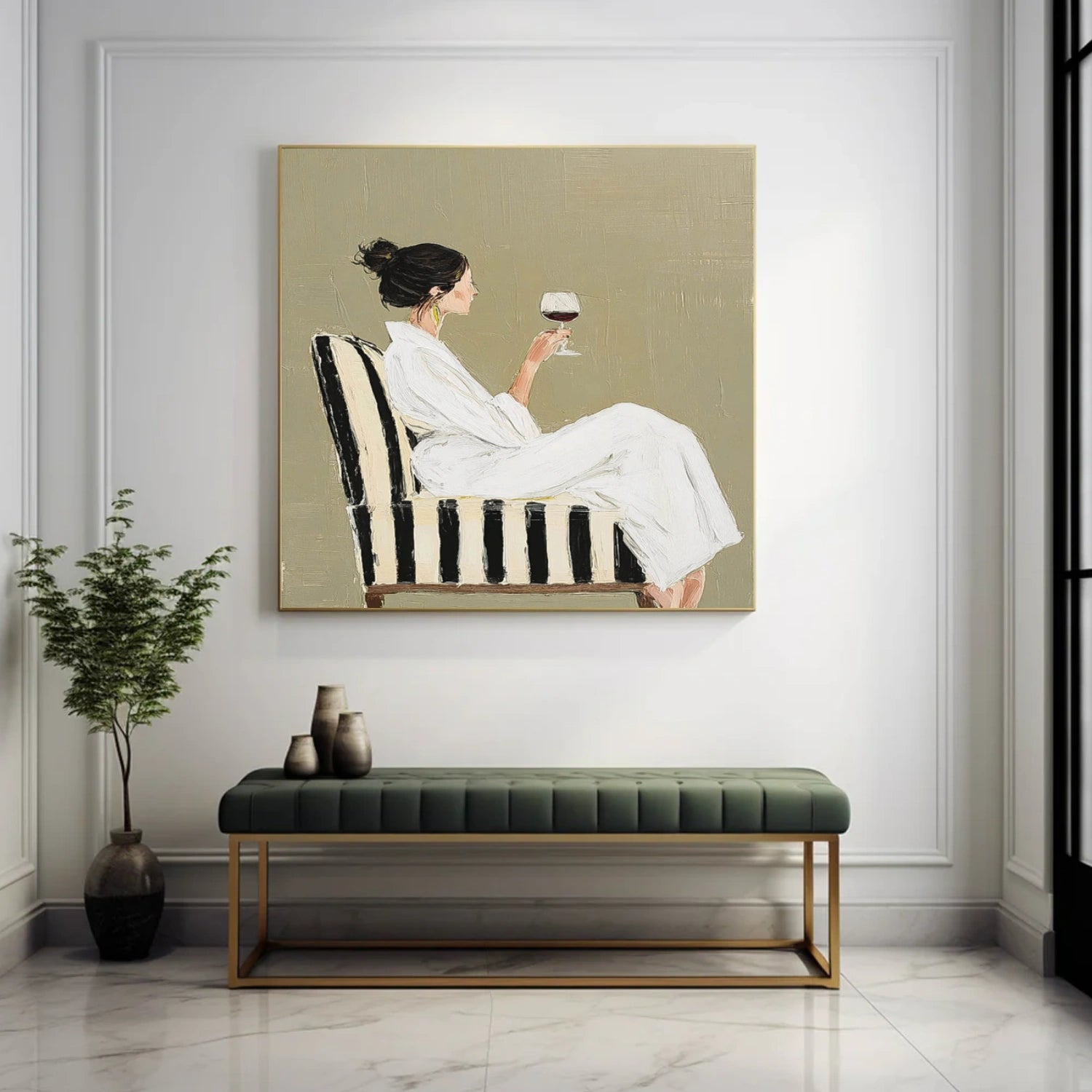 Abstract Portrait Canvas Art #AE113