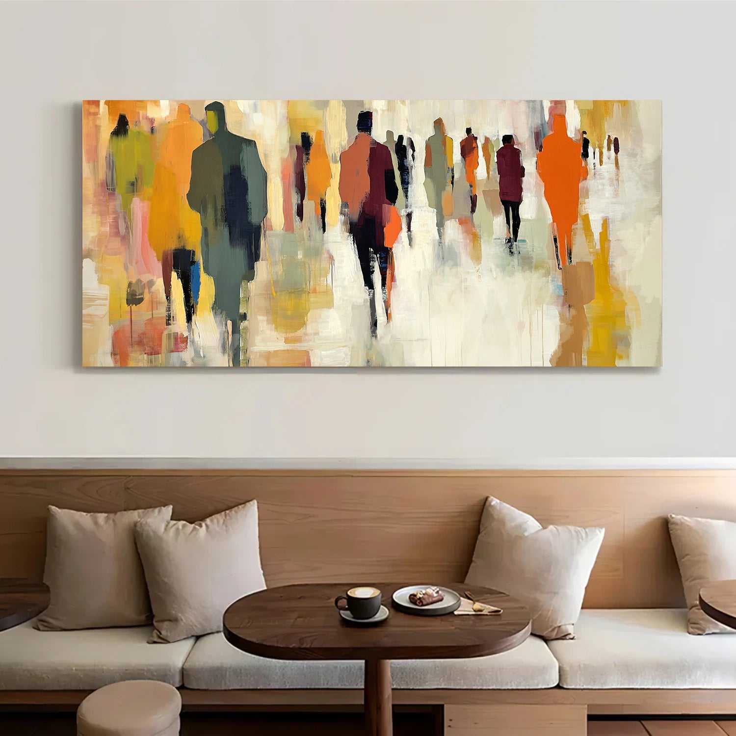 Colorful Abstract People Canvas Art #AE077