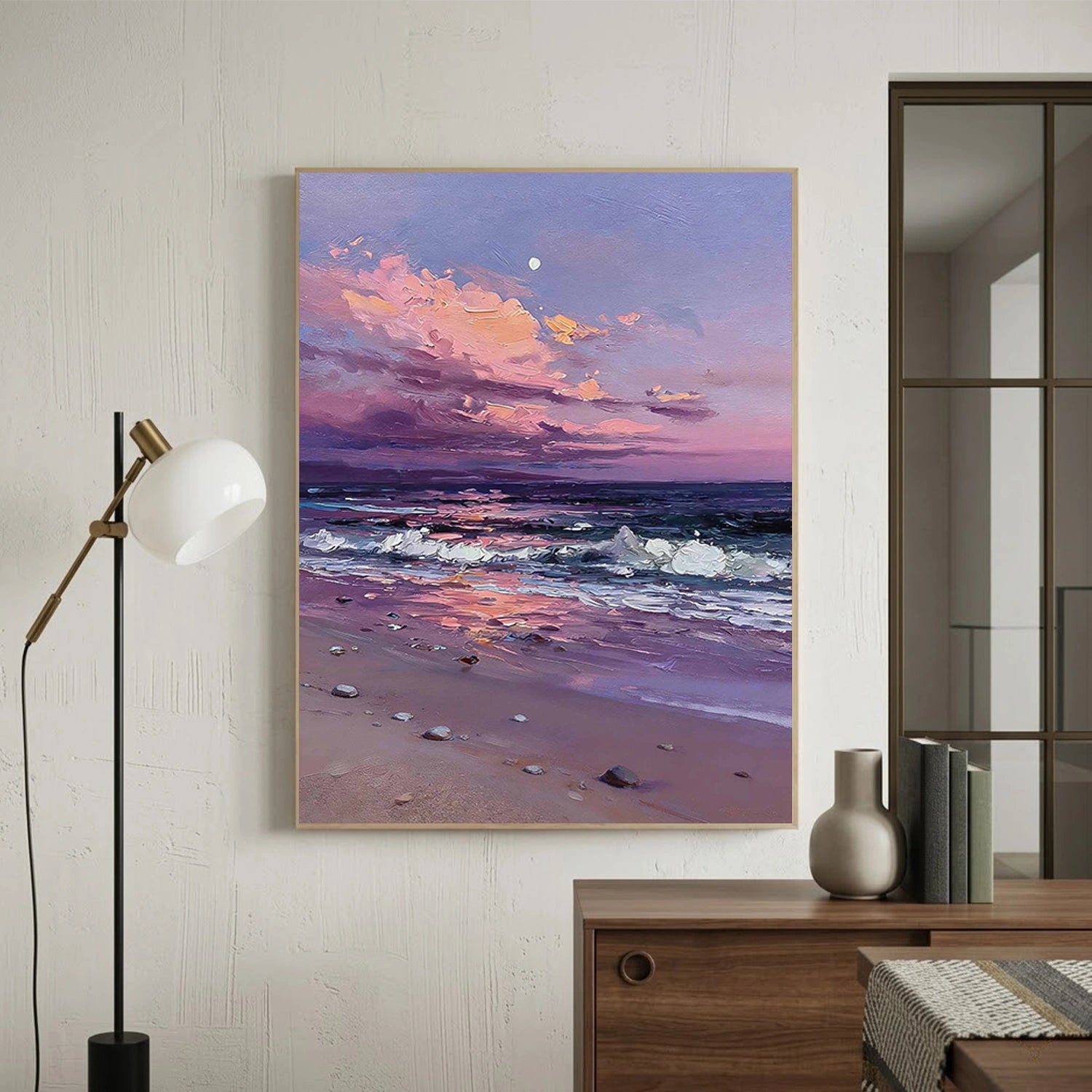 Ocean And Sky Abstract Textured Wall Art #OS158