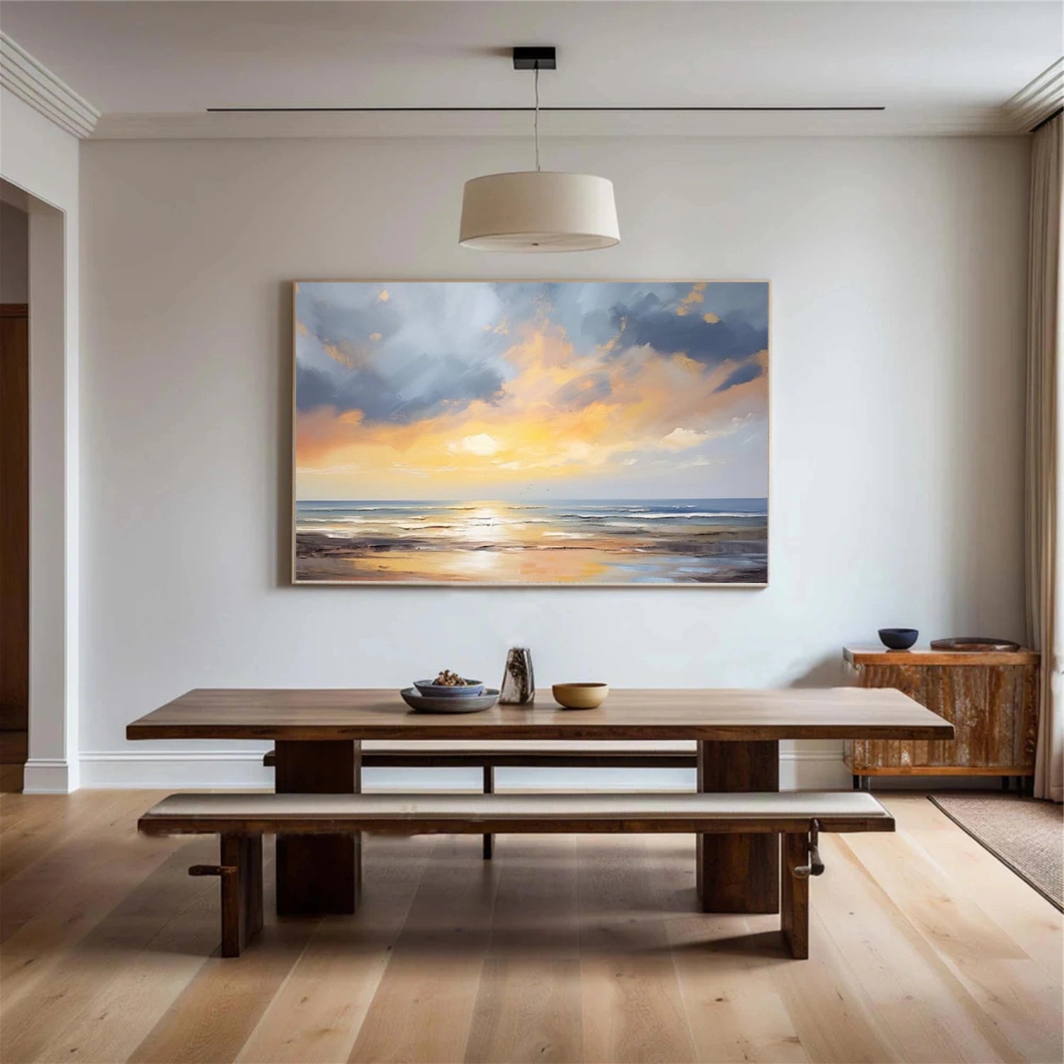Ocean And Sky Abstract Wall Art #OS116