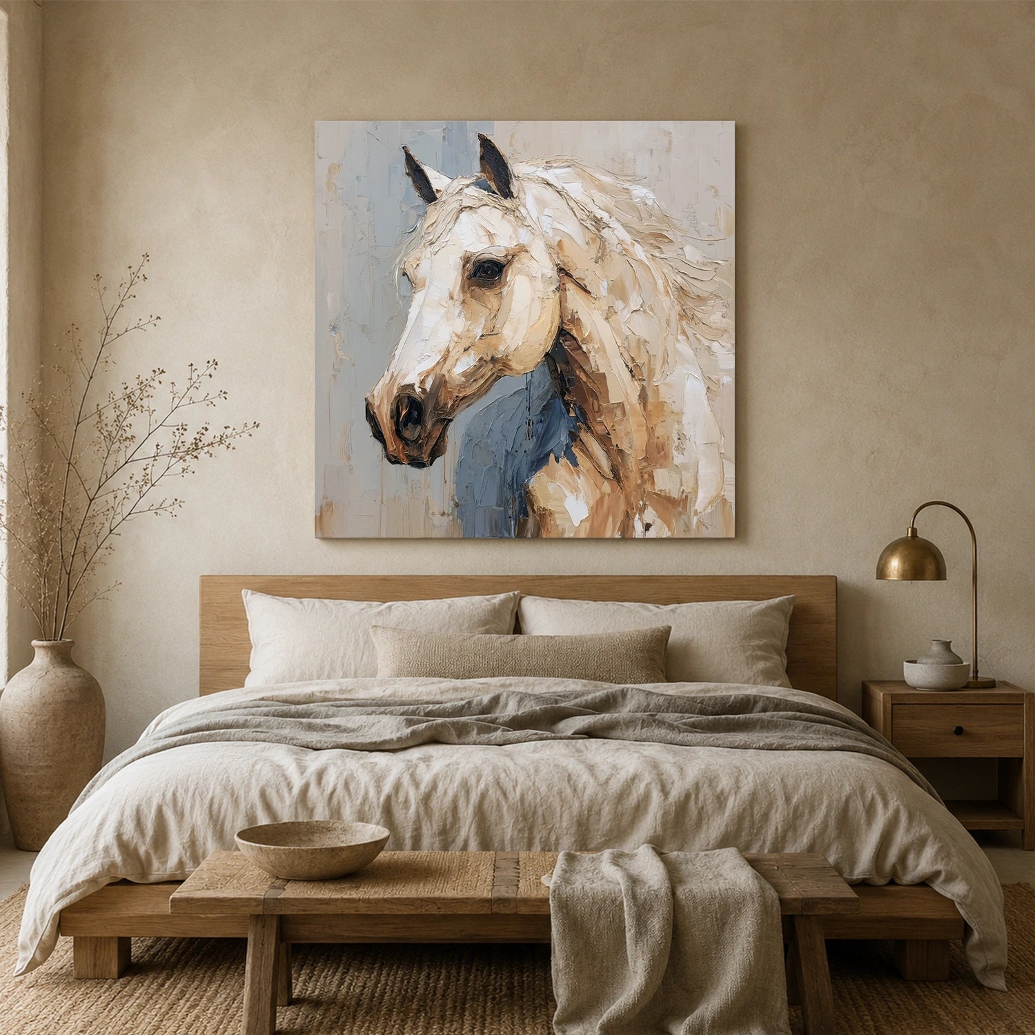 Abstract Animal Horse Textured Wall Art #AC140