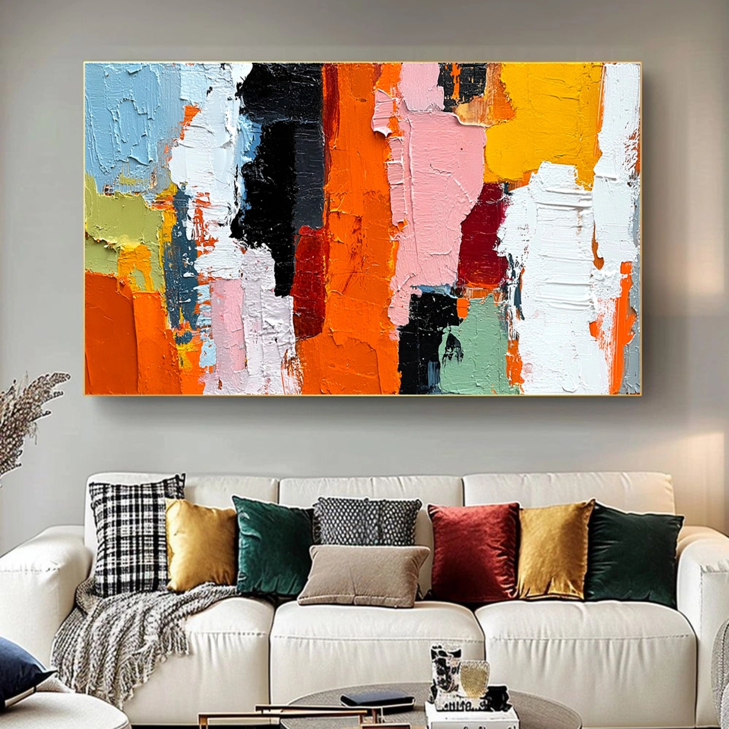 Colorful Abstract Textured Wall Art #AT124