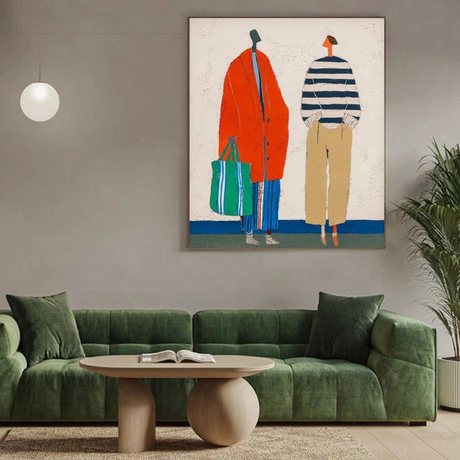 Abstract Portrait Canvas Art #AE103