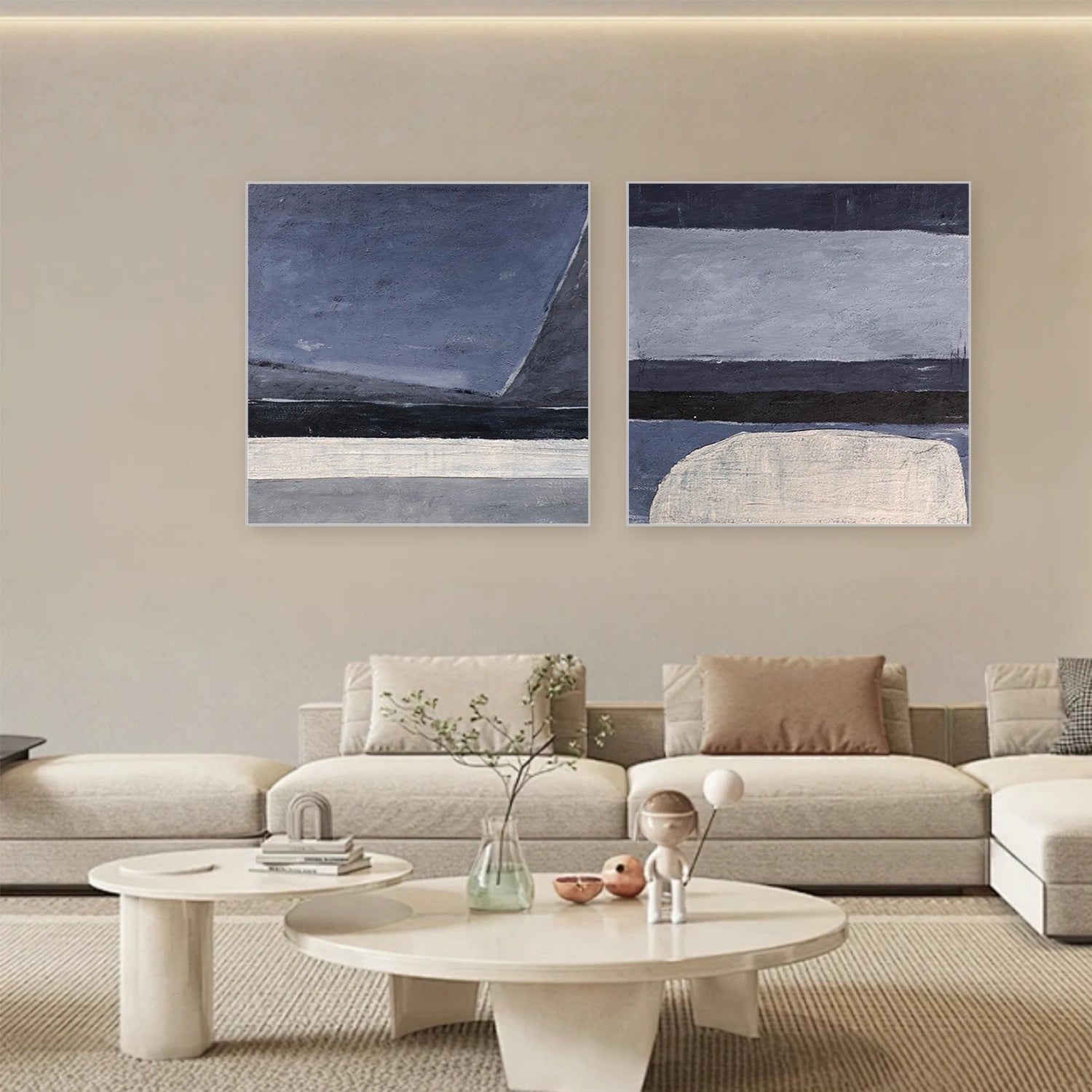 Abstract Canvas Wall Art Set of 2 #AP246