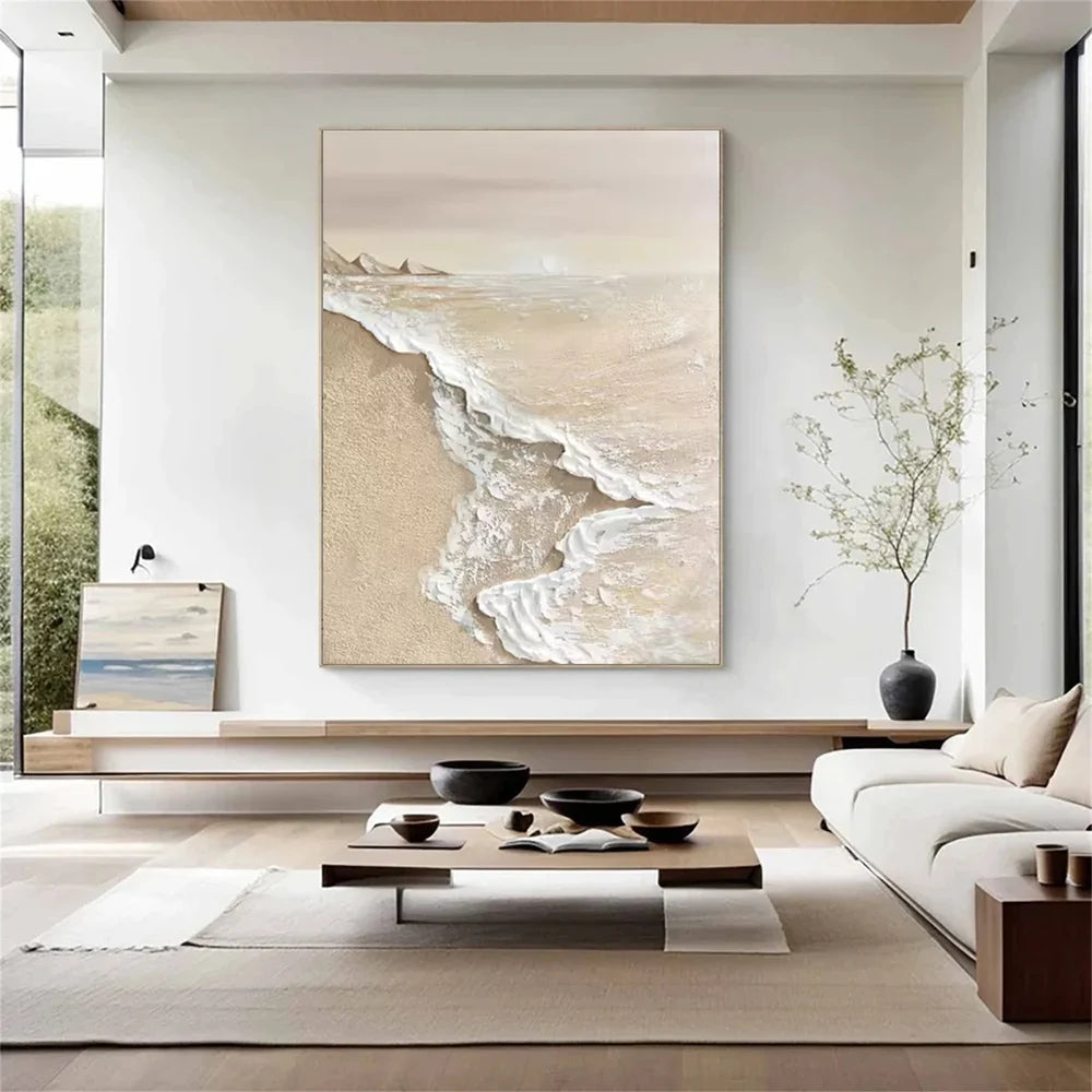 Ocean And Sky Textured Painting Canvas #OS051