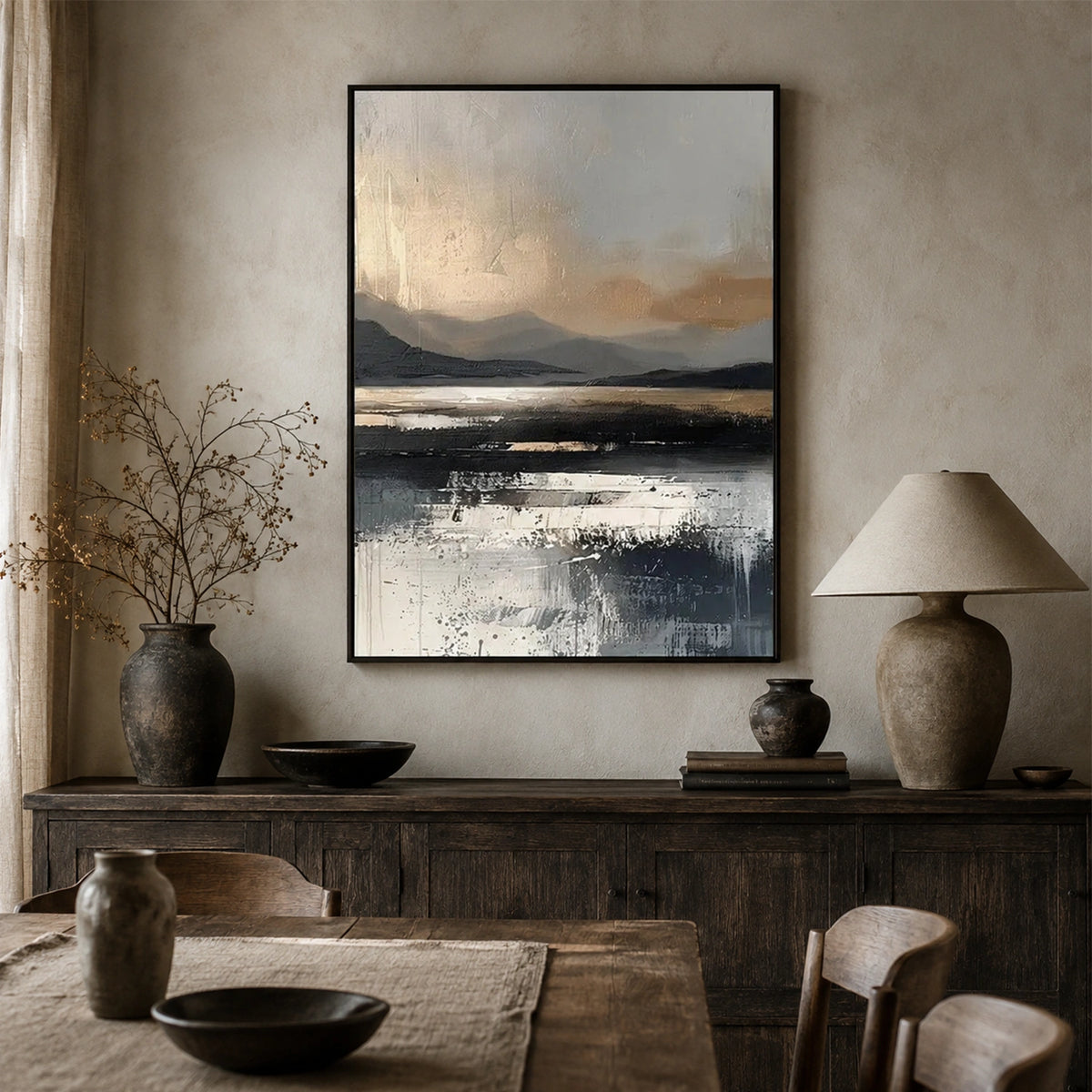 Ocean And Sky Abstract Wall Art #OS210