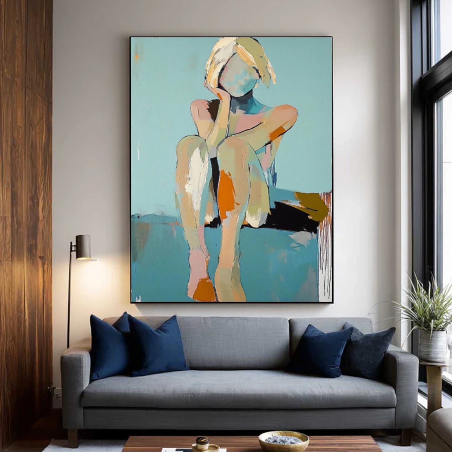 Abstract Portrait Canvas Art #AE110