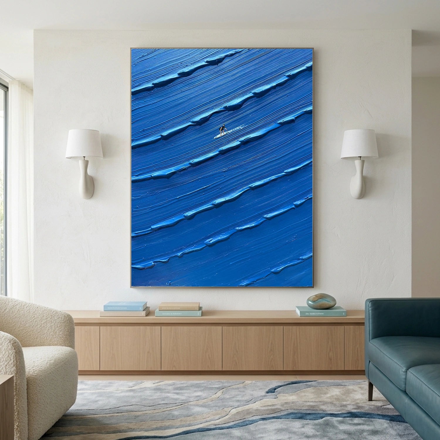 Surfing Sport Textured Wall Art #MS119