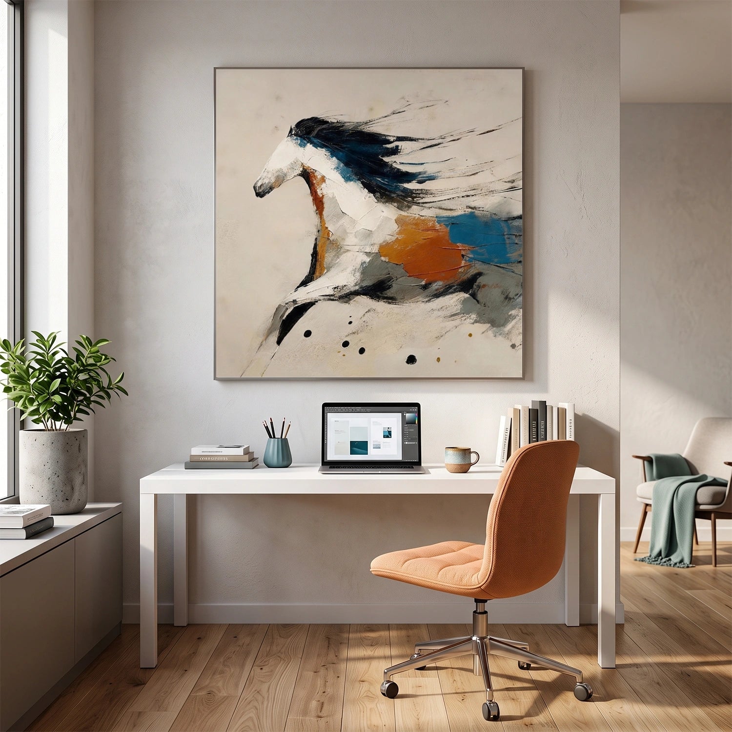 Abstract Animal Horse Wall Art #AC133