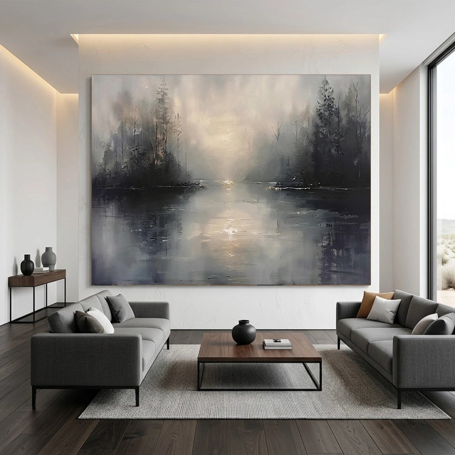 Ocean And Sky Abstract Wall Art #OS159