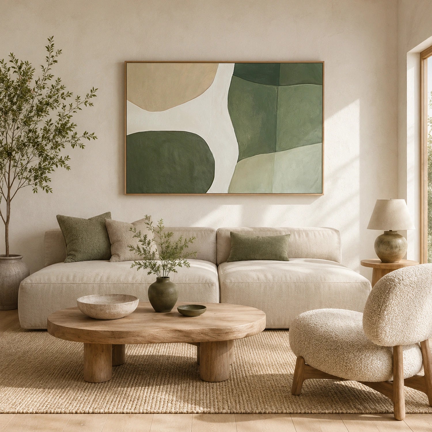Green Minimalist Canvas Art #MT216