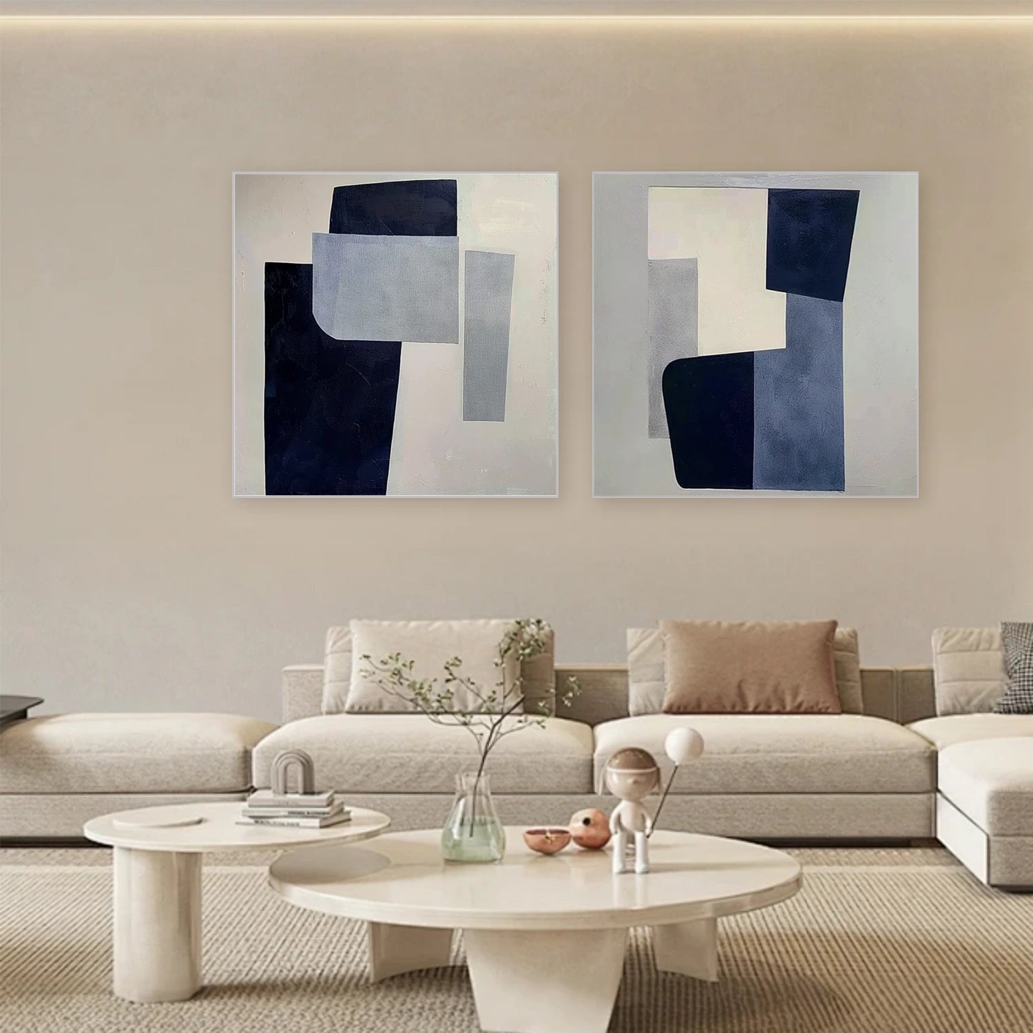 Abstract Canvas Wall Art Set of 2 #AP243