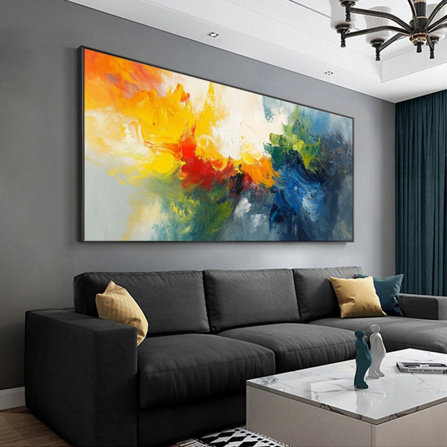 Colorful Abstract Painting Canvas #AP082