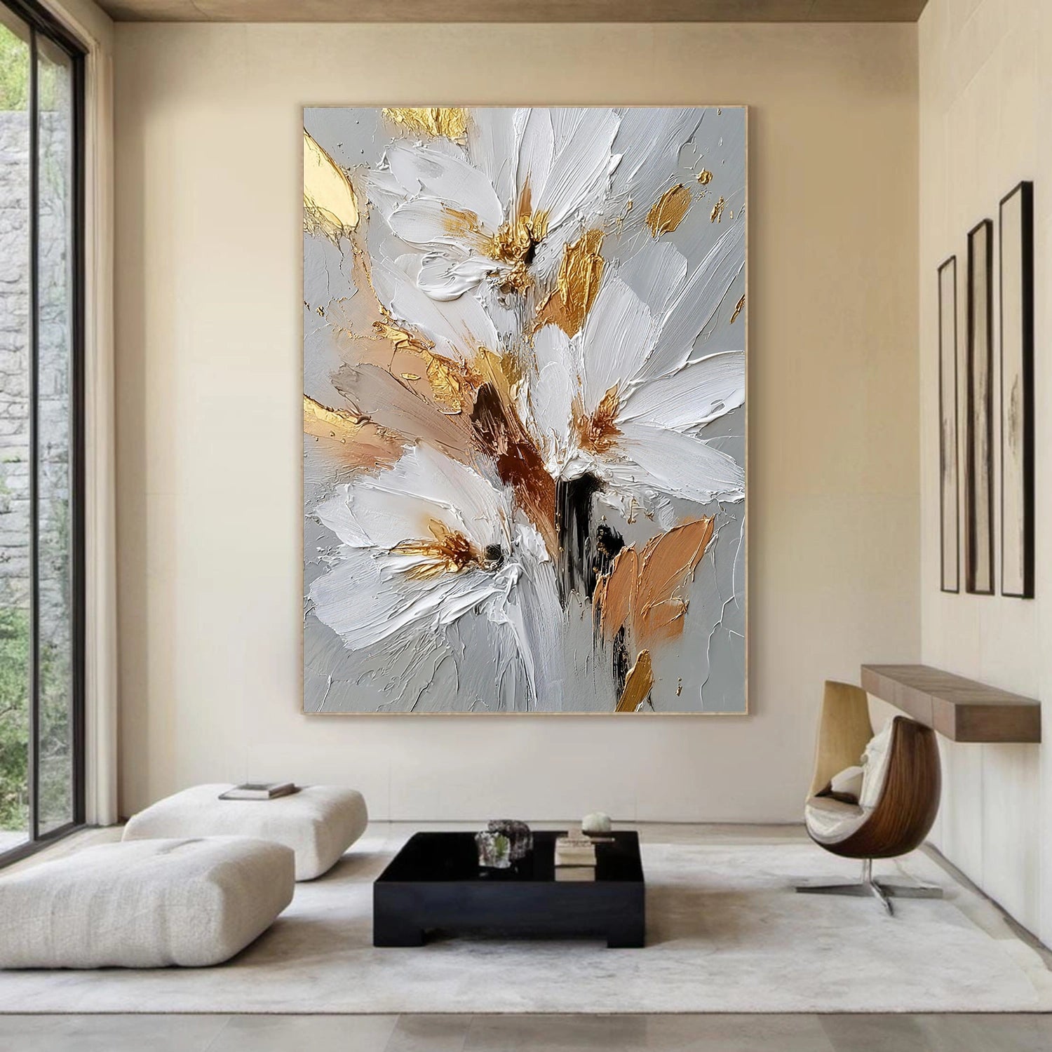 Flower Abstract Textured Wall Art #FP168