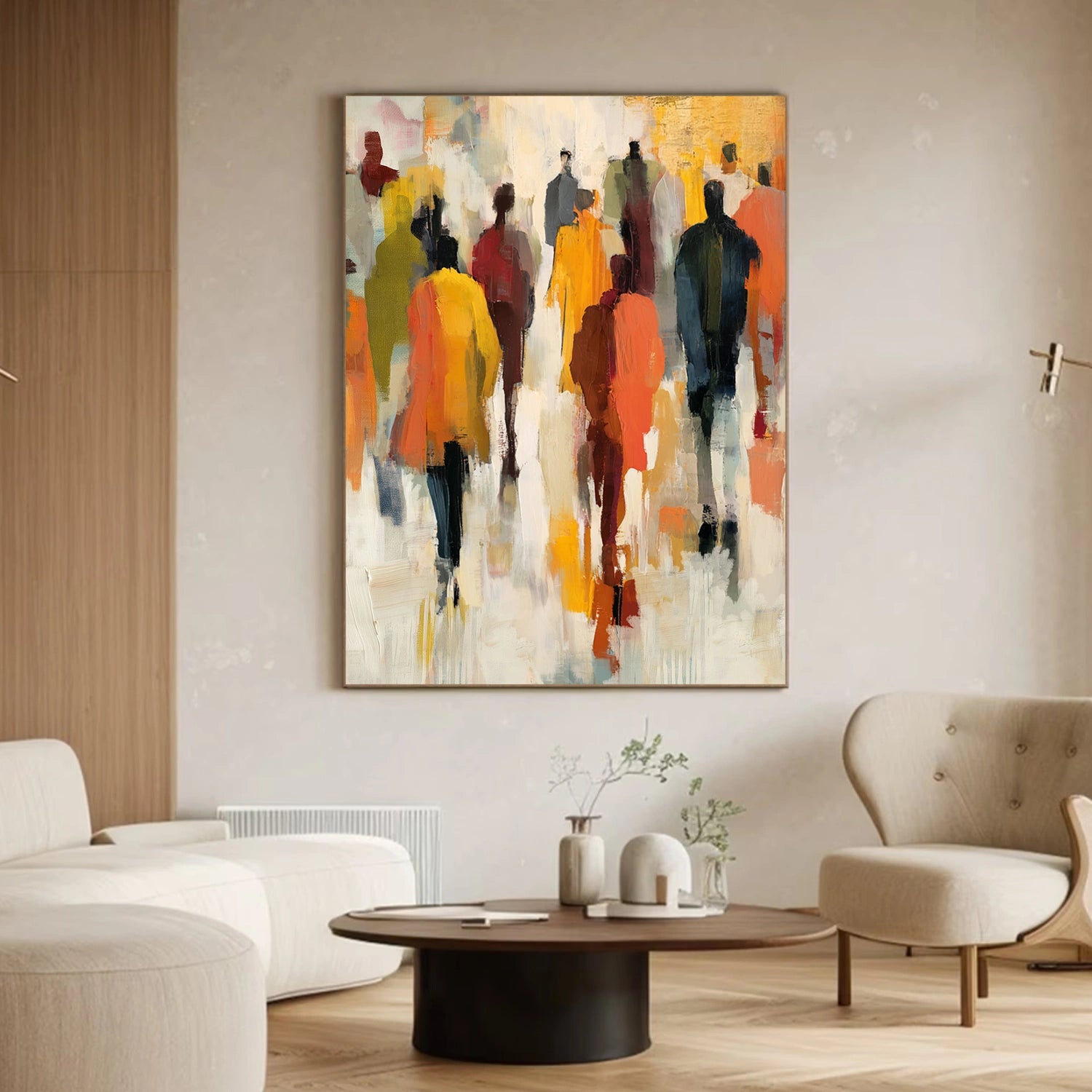 Colorful Abstract People Canvas Art #AE079