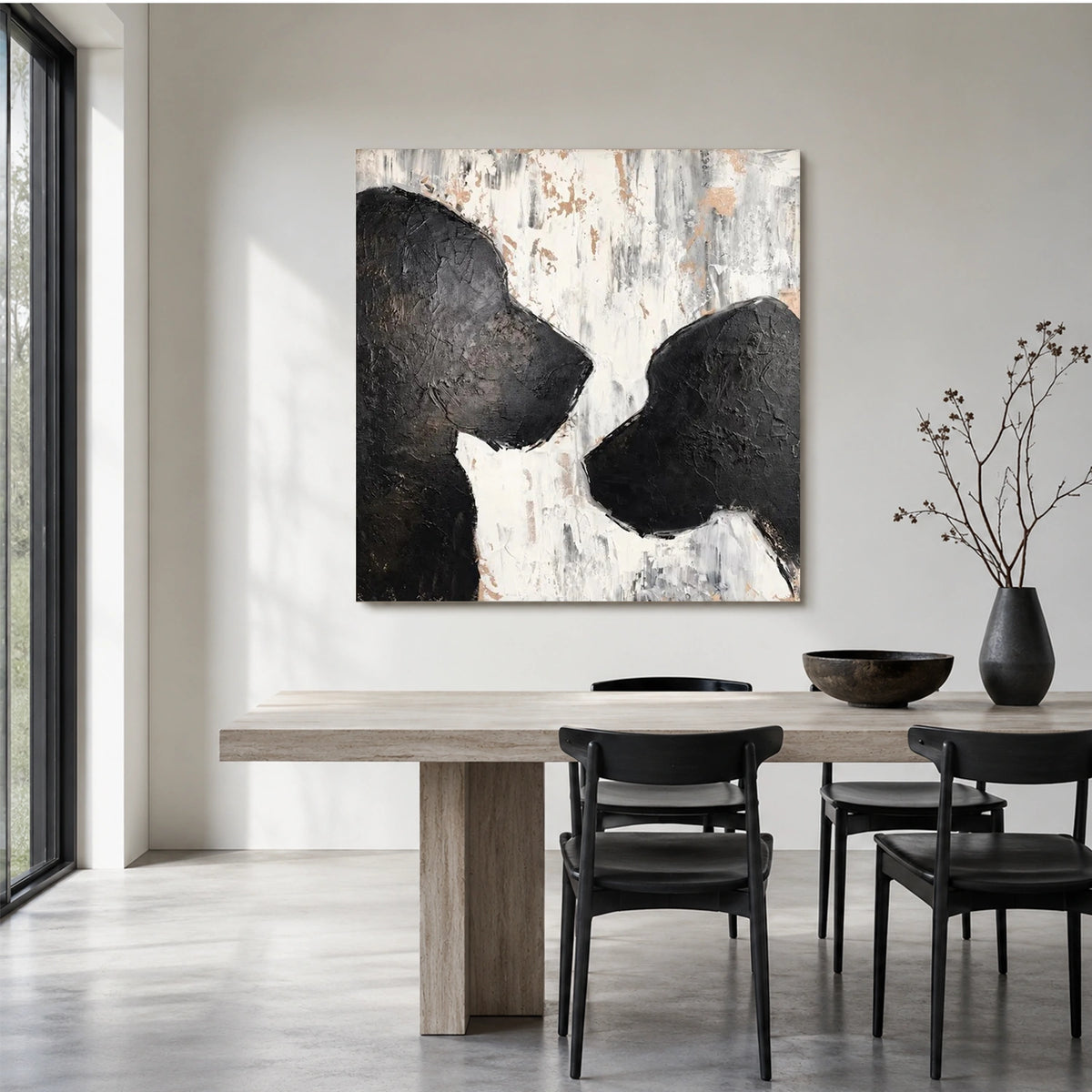 Abstract Animal Dog Textured Wall Art #AC159