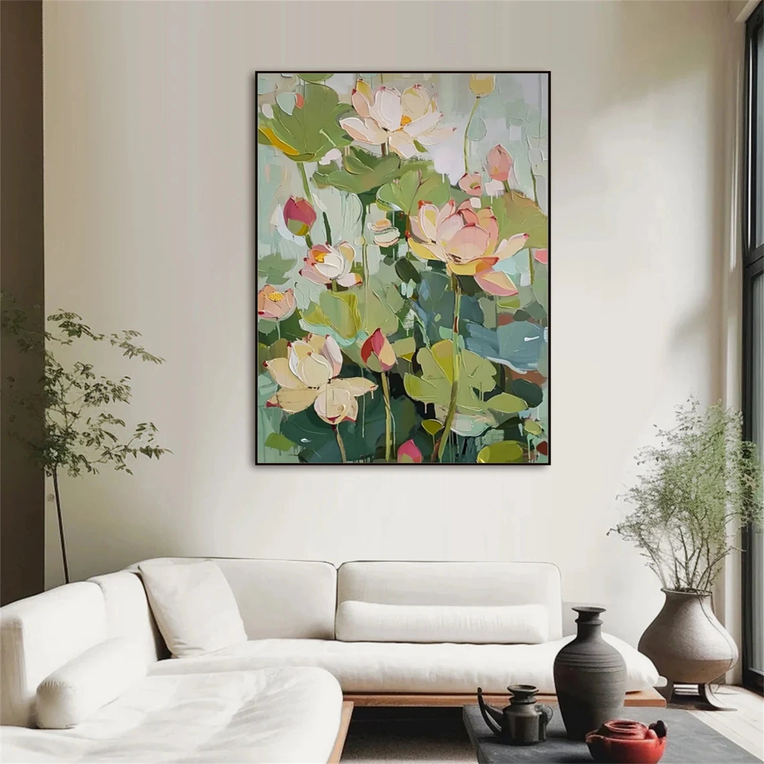 Colorful Flower Textured Painting Canvas #FP021