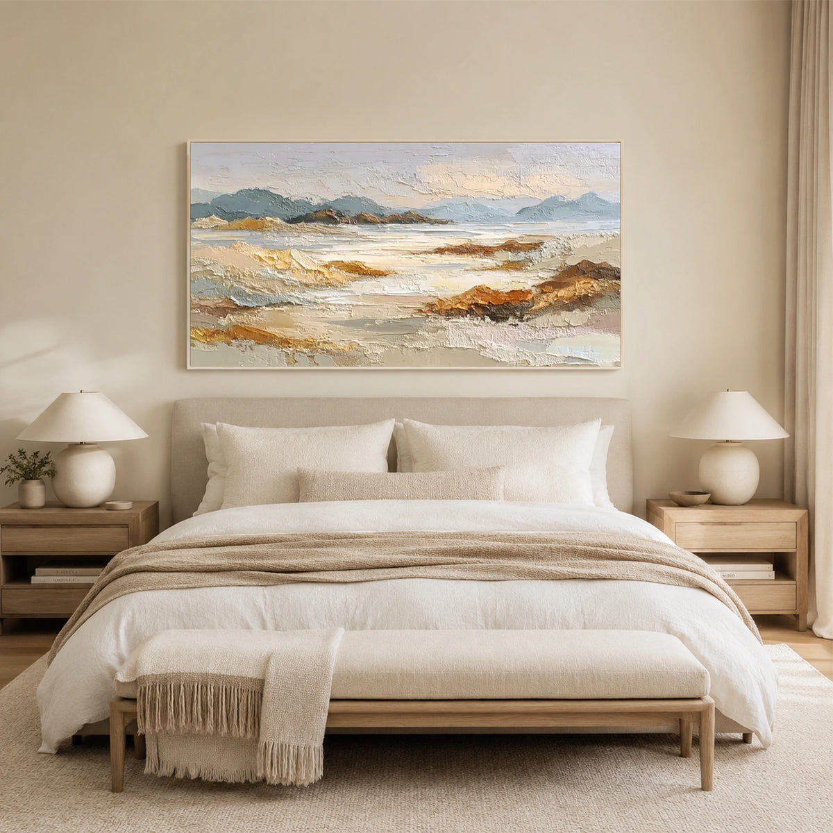 Abstract Mountain Textured Canvas Art #MO085