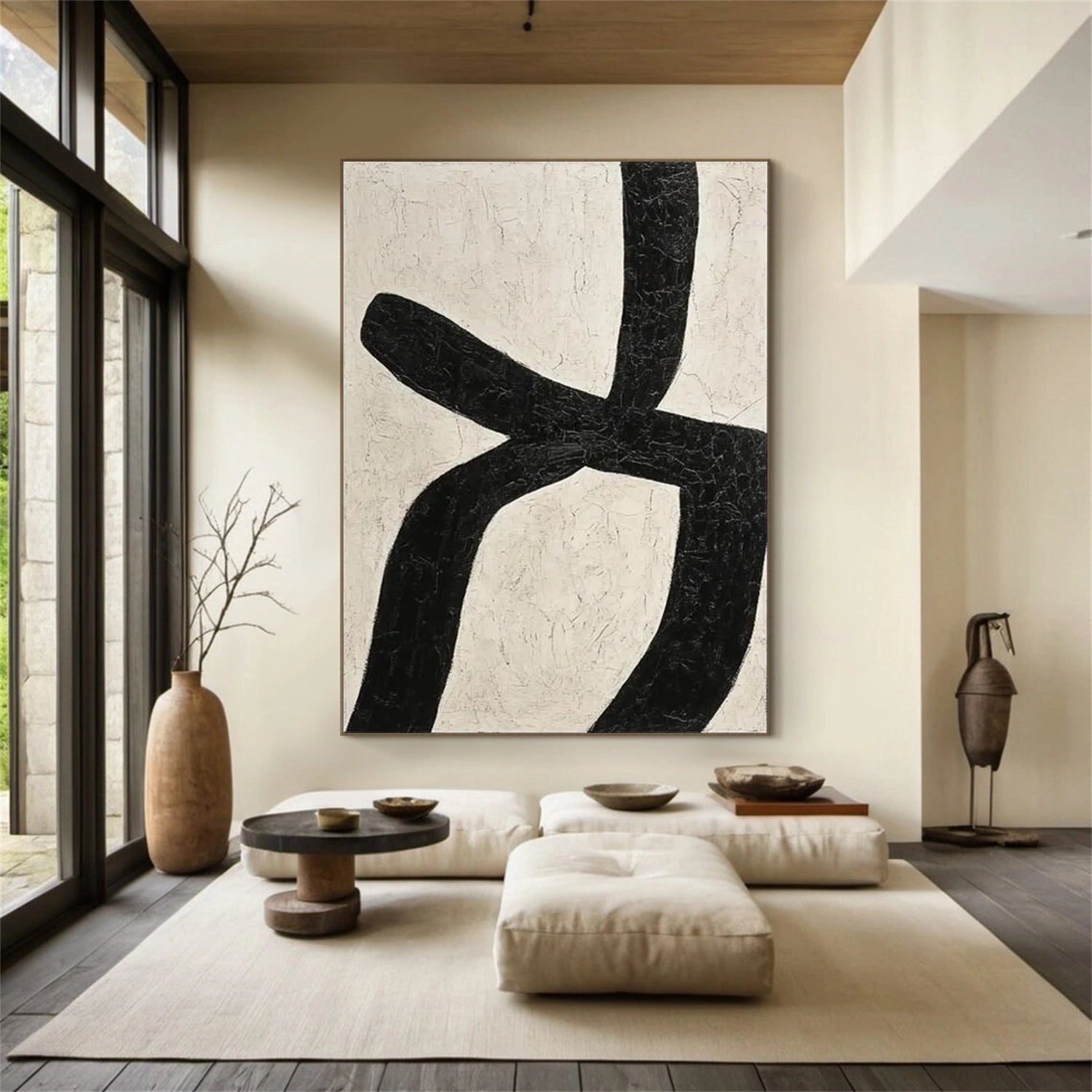 Black and White Minimalist Canvas Art #MT132