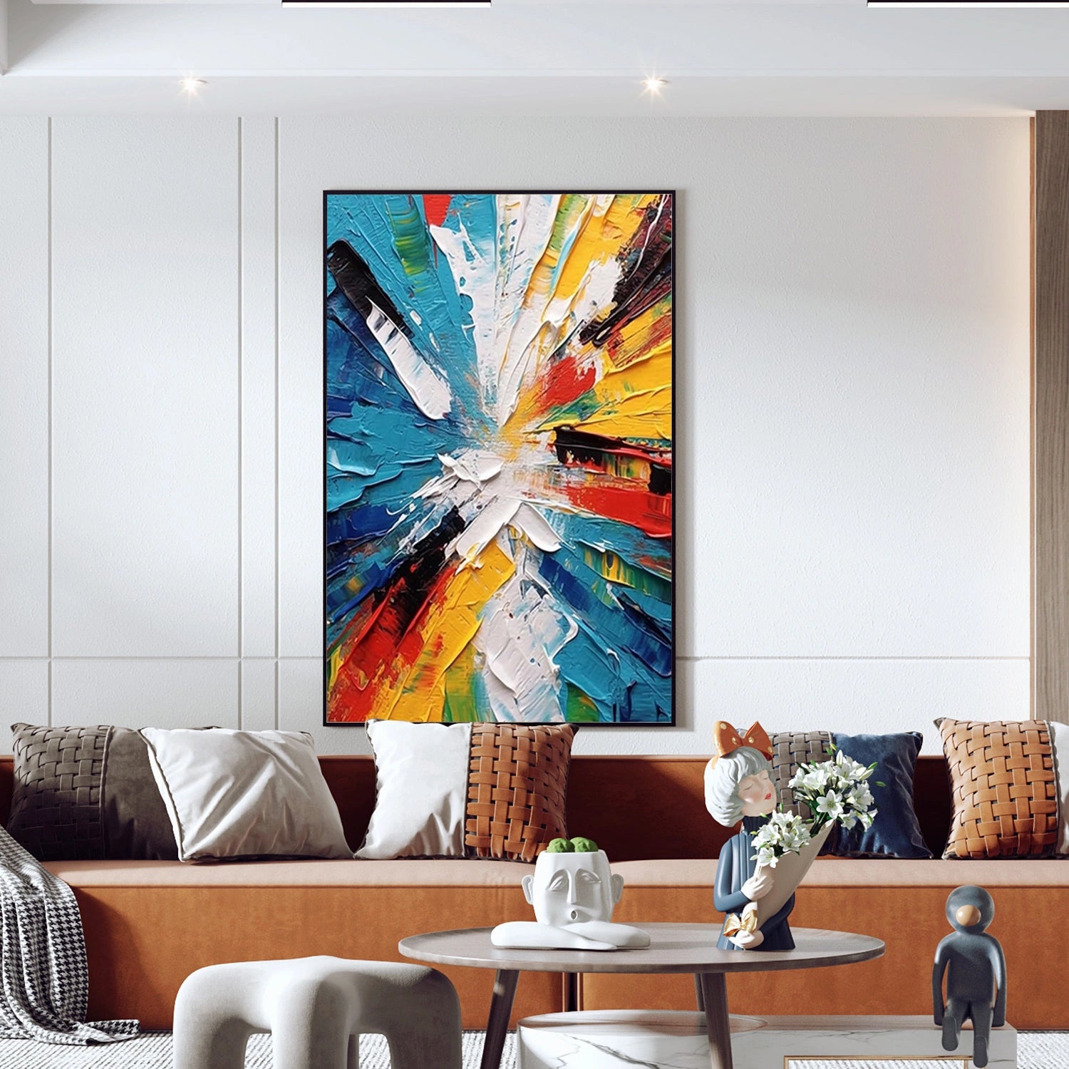 Colorful Abstract Textured Wall Art #AT108