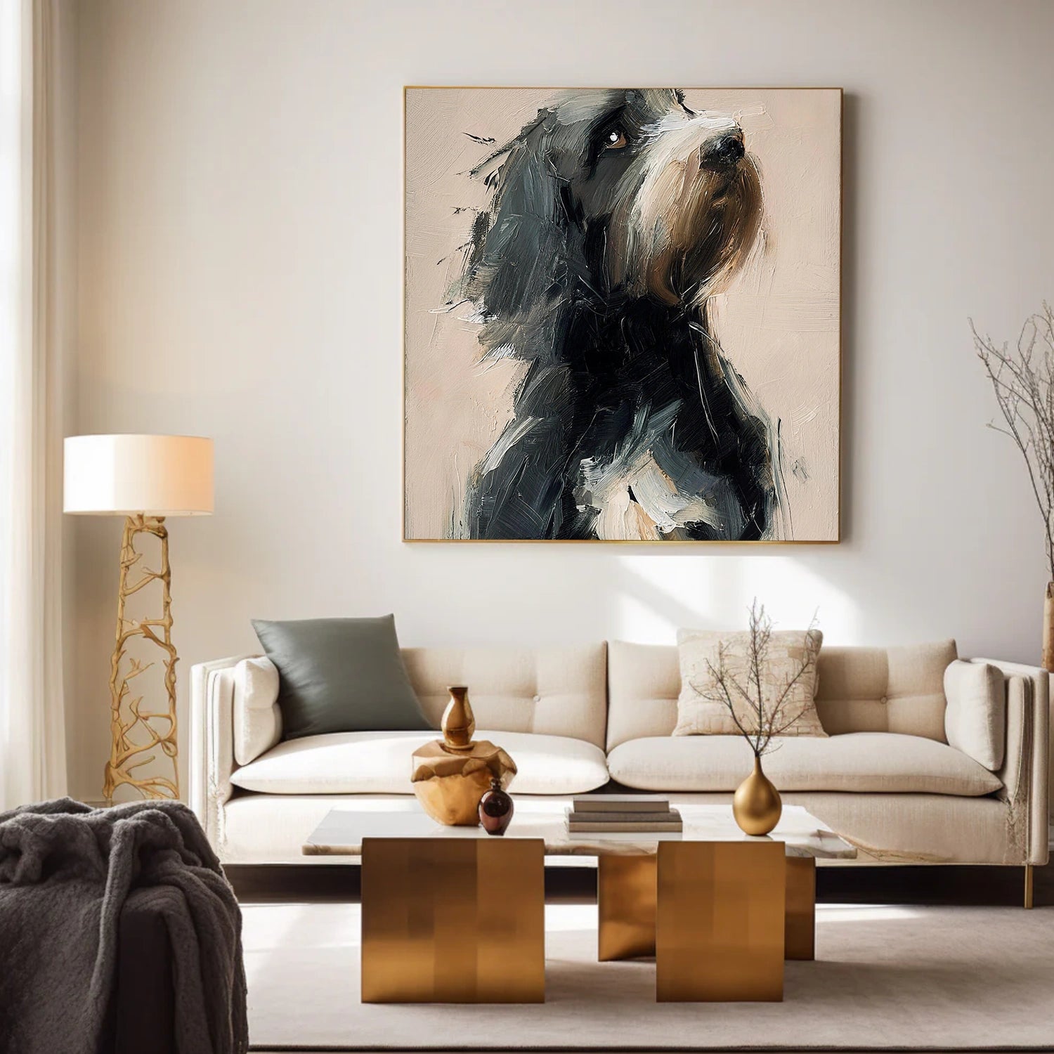 Abstract Animal Dog Wall Art #AC104