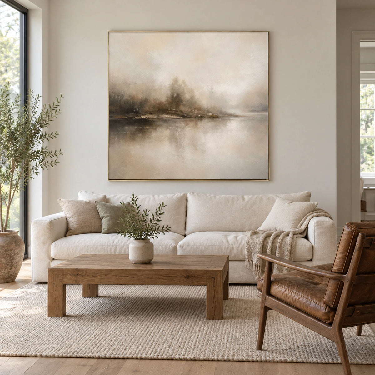 Ocean And Sky Abstract Wall Art #OS228